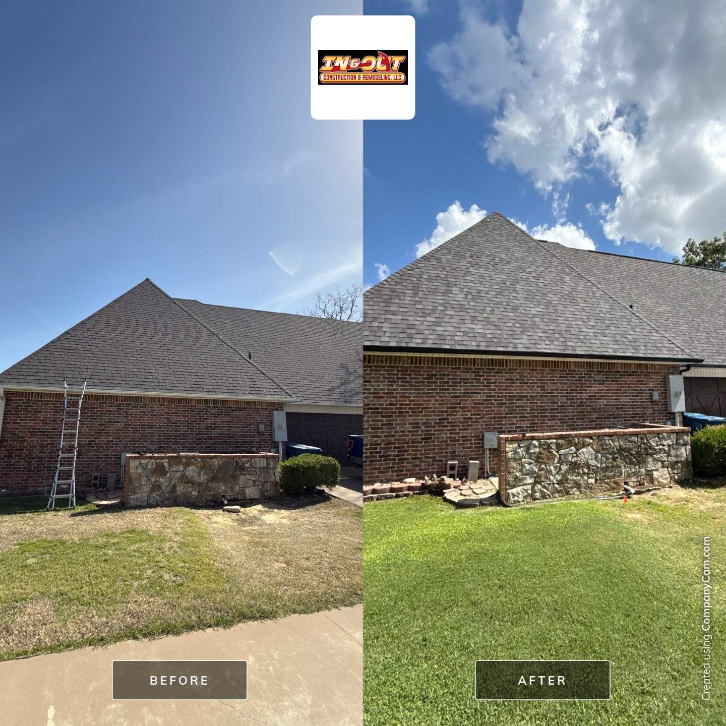 Roof replacement w/code upgrades all paid by Insurance. by In & Out Construction & Remodeling, LLC
