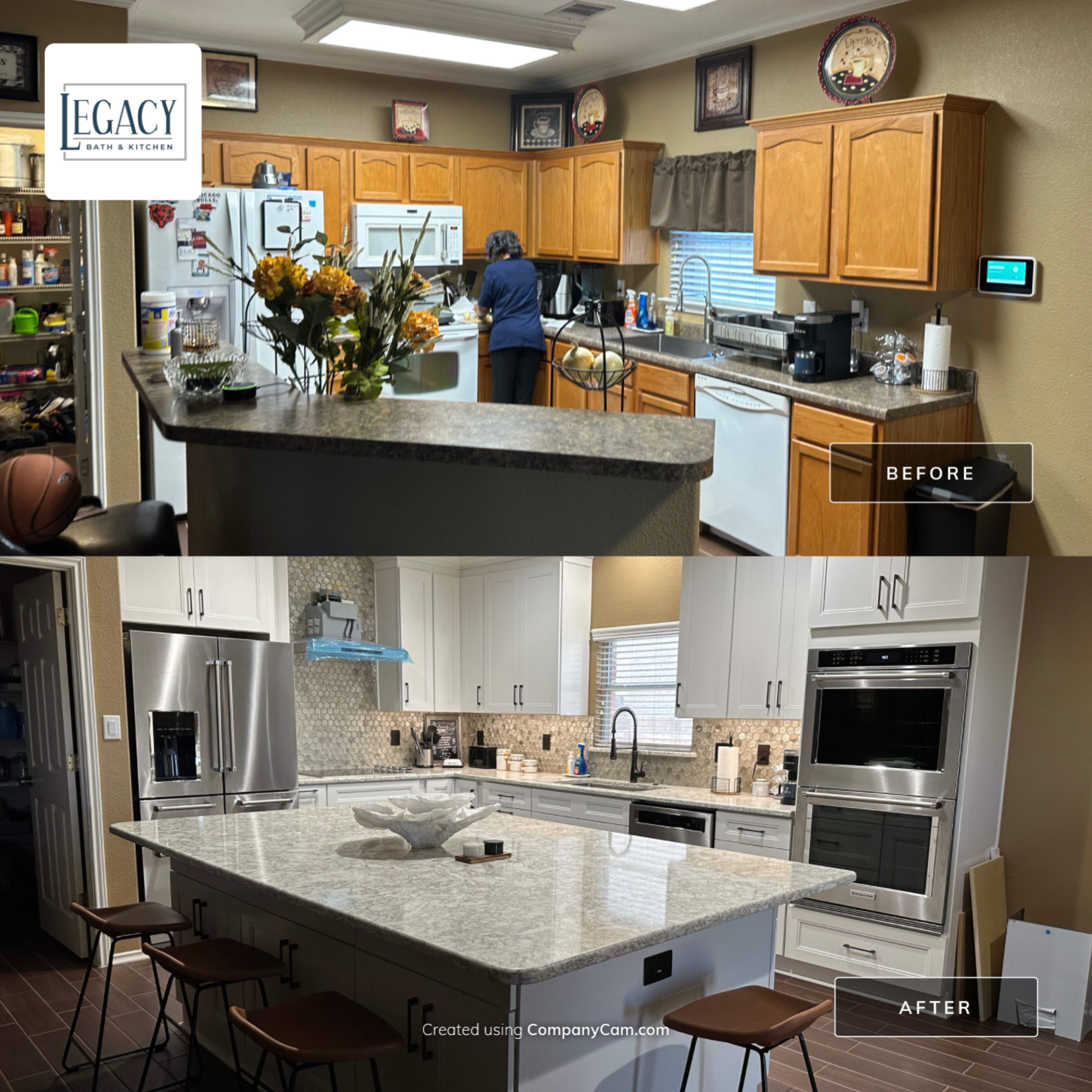 Cibolo, TX Kitchen Remodel with Island Upgrade by Legacy Bath and Kitchen 