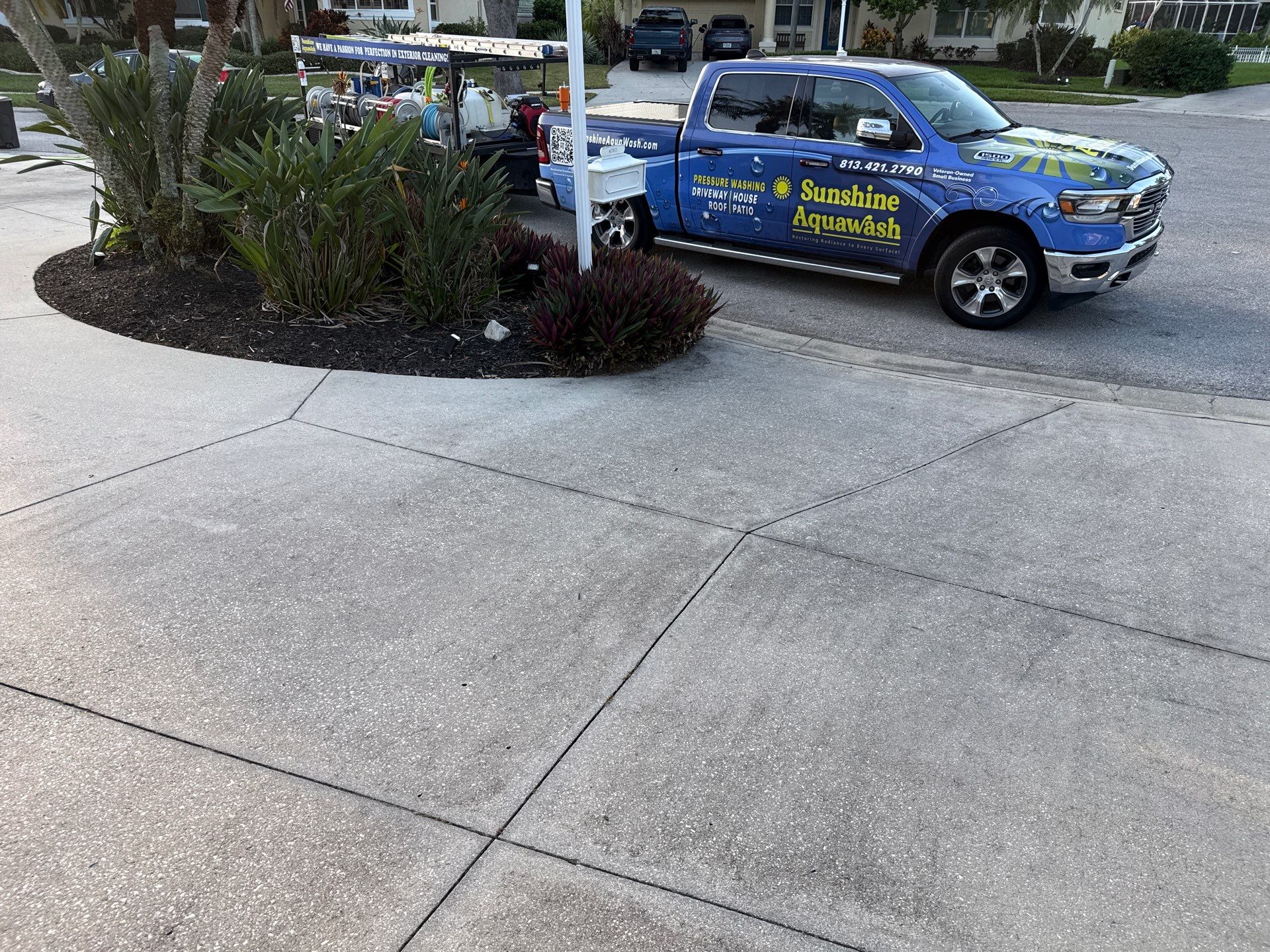 Driveway Cleaning at The Inlets Bradenton by Sunshine AquaWash