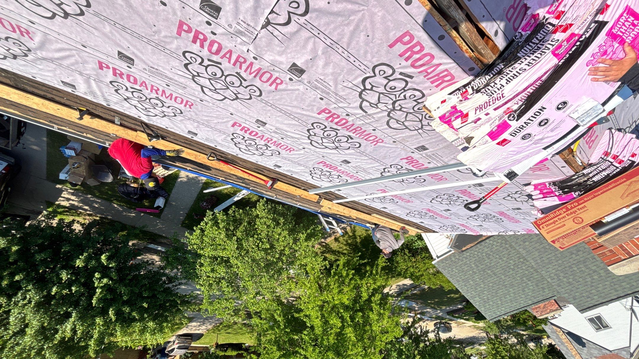 Roof Replacement using Owens Corning Desert Rose by 180 Contractors
