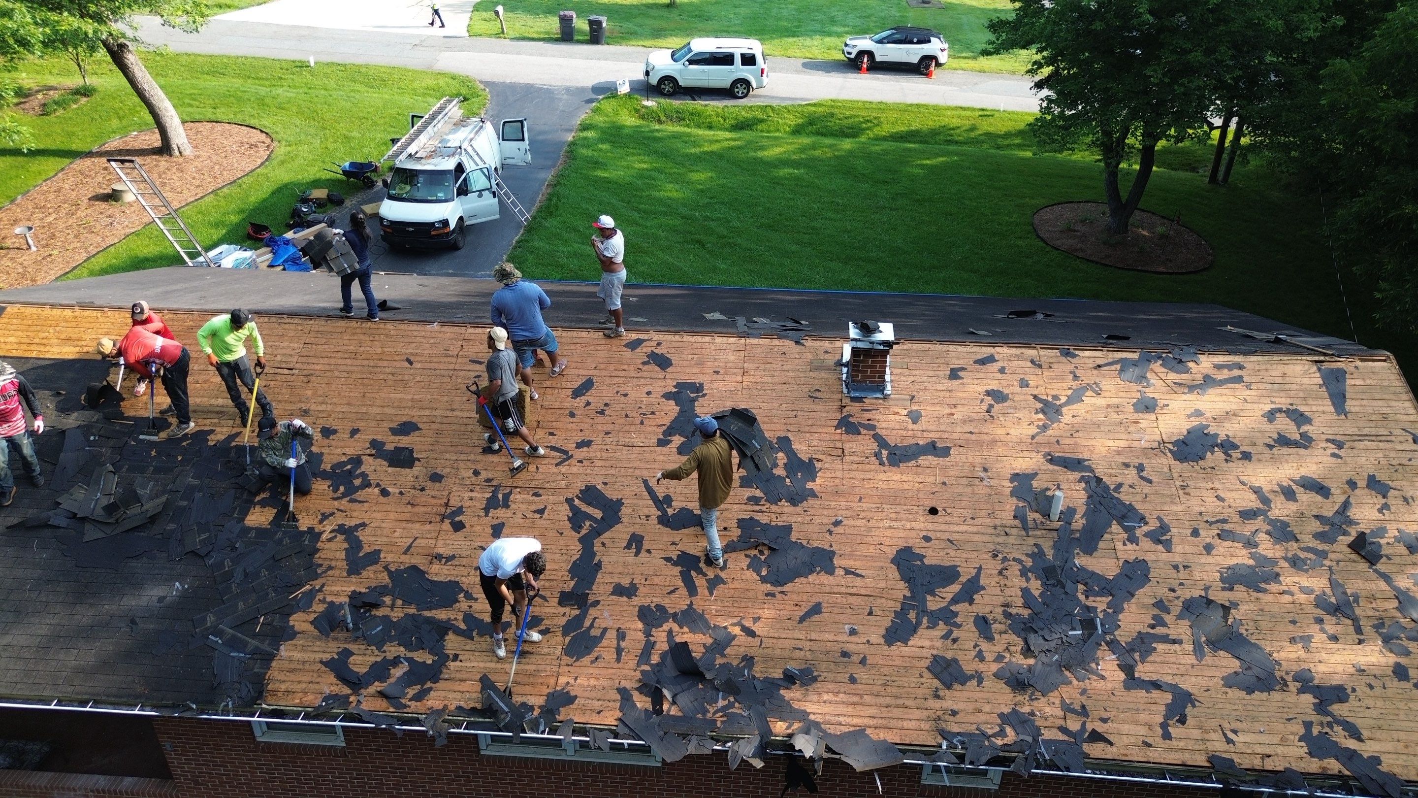 Roof and gutter replacement by hail and wind damage by Just Brilliant Restoration JBR