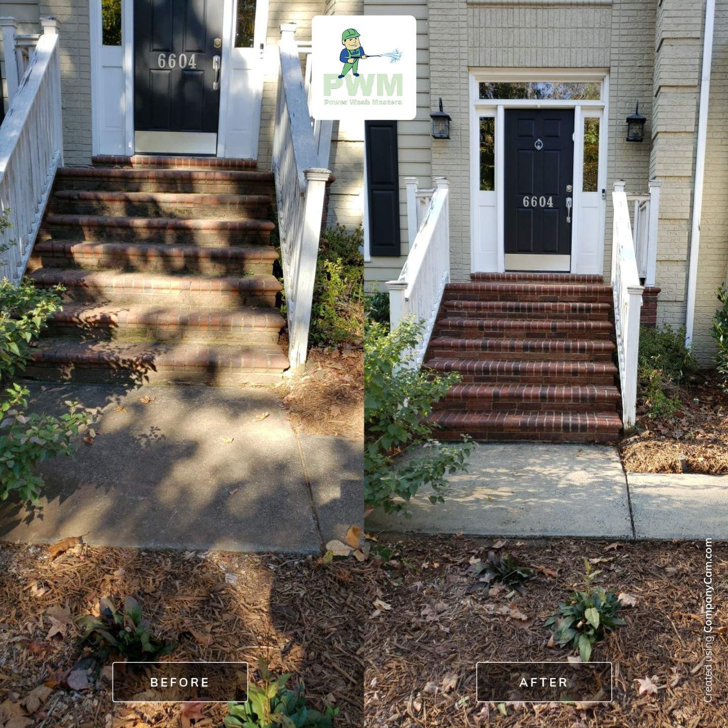 Driveway Clean using cleaner by Power Wash Masters LLC