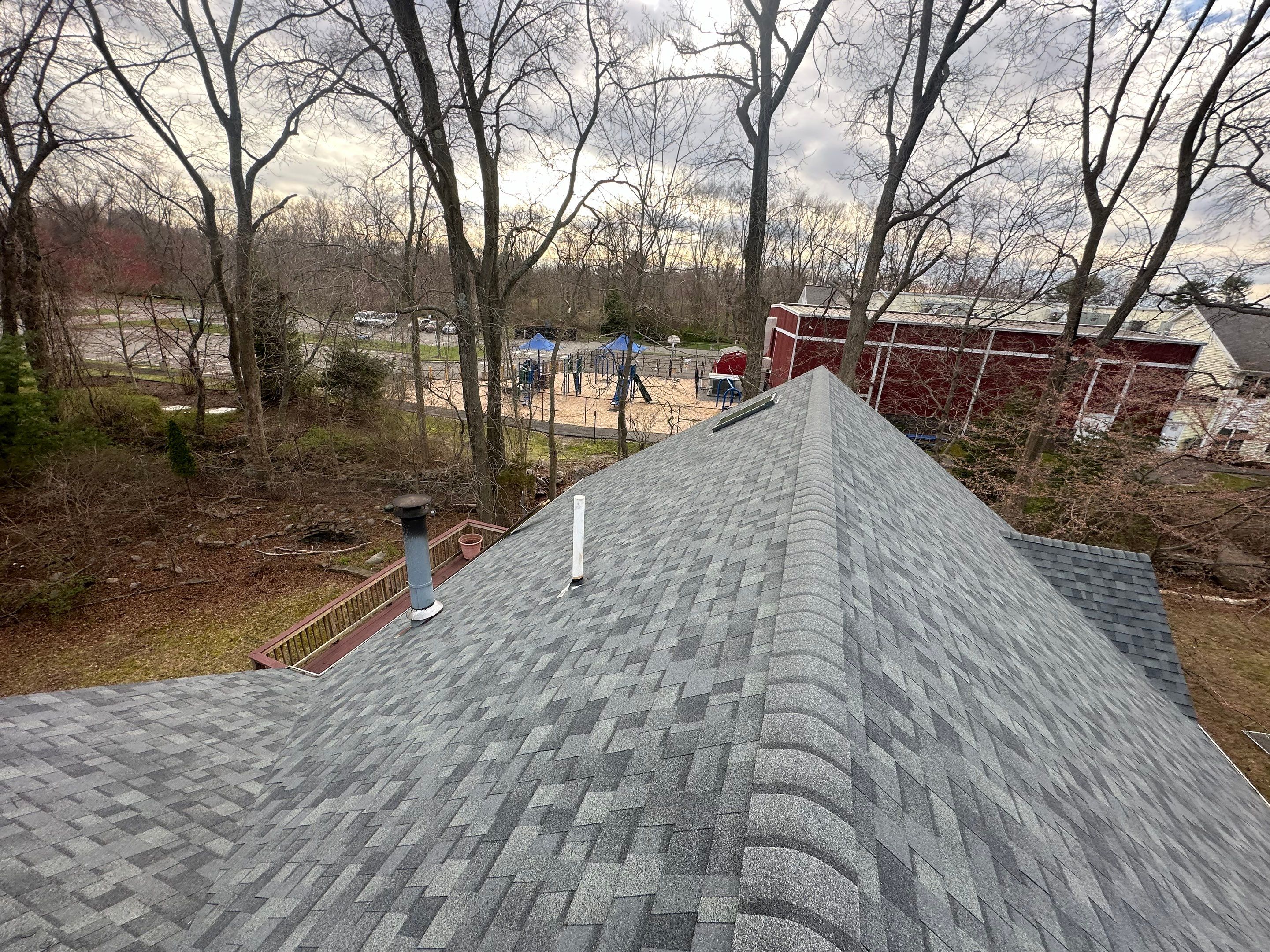 Residential Roofing Installation using Owens Corning TruDefinition Duration AR - Estate Gray & New Harvey Windows by A Plus Exterior