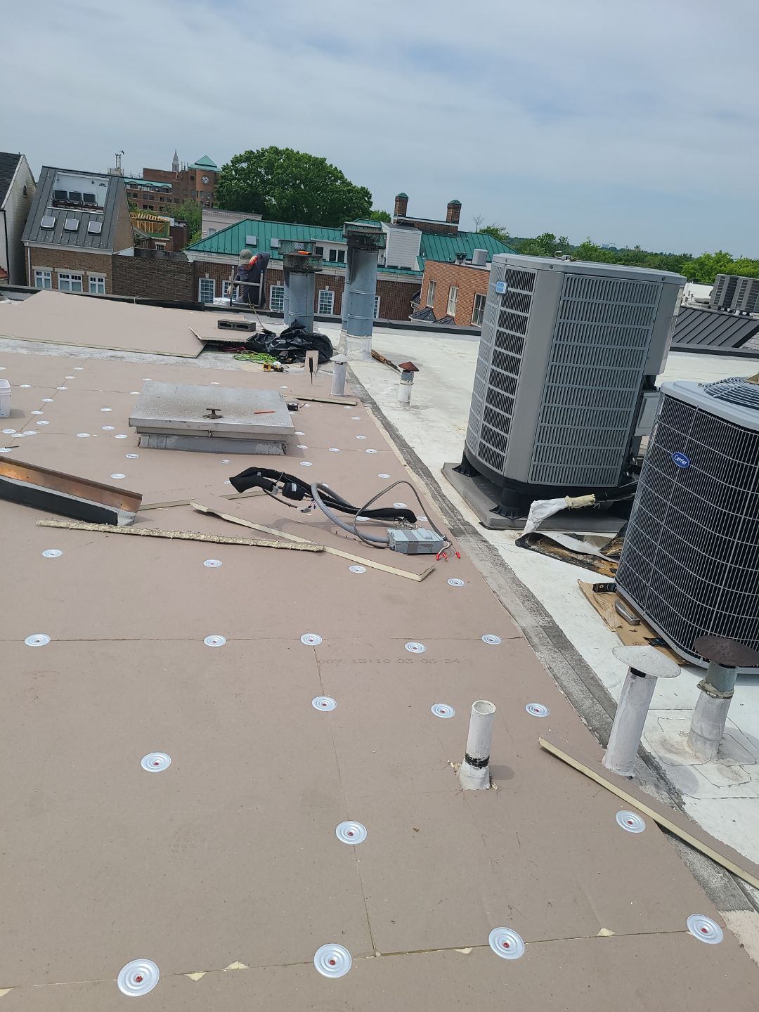 Alexandria: Carlisle Syntec TPO Flat Roof Installation by RM Banning, Inc.