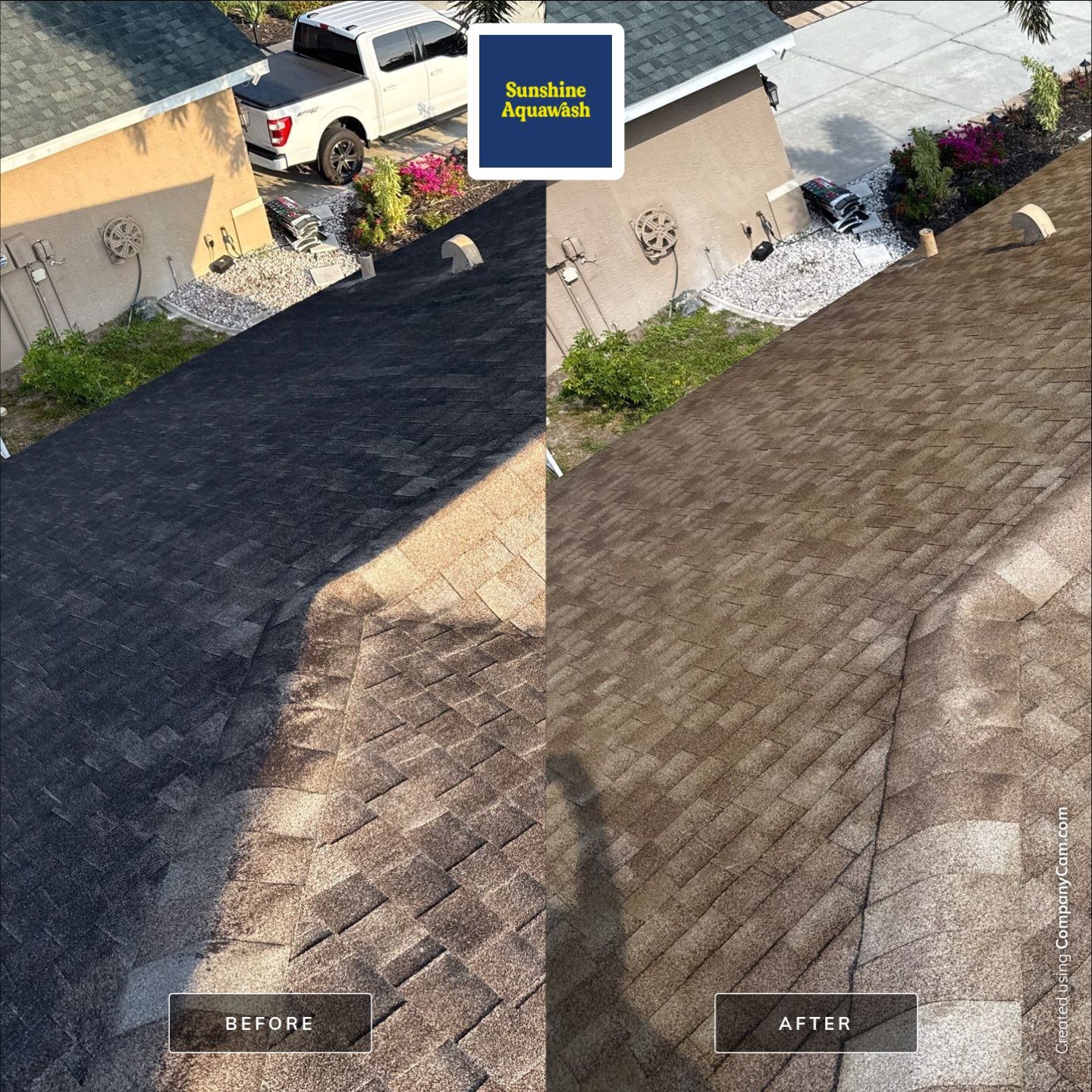 Asphalt Shingle Roof Cleaning in Creekwood Community – Bradenton, FL by Sunshine AquaWash