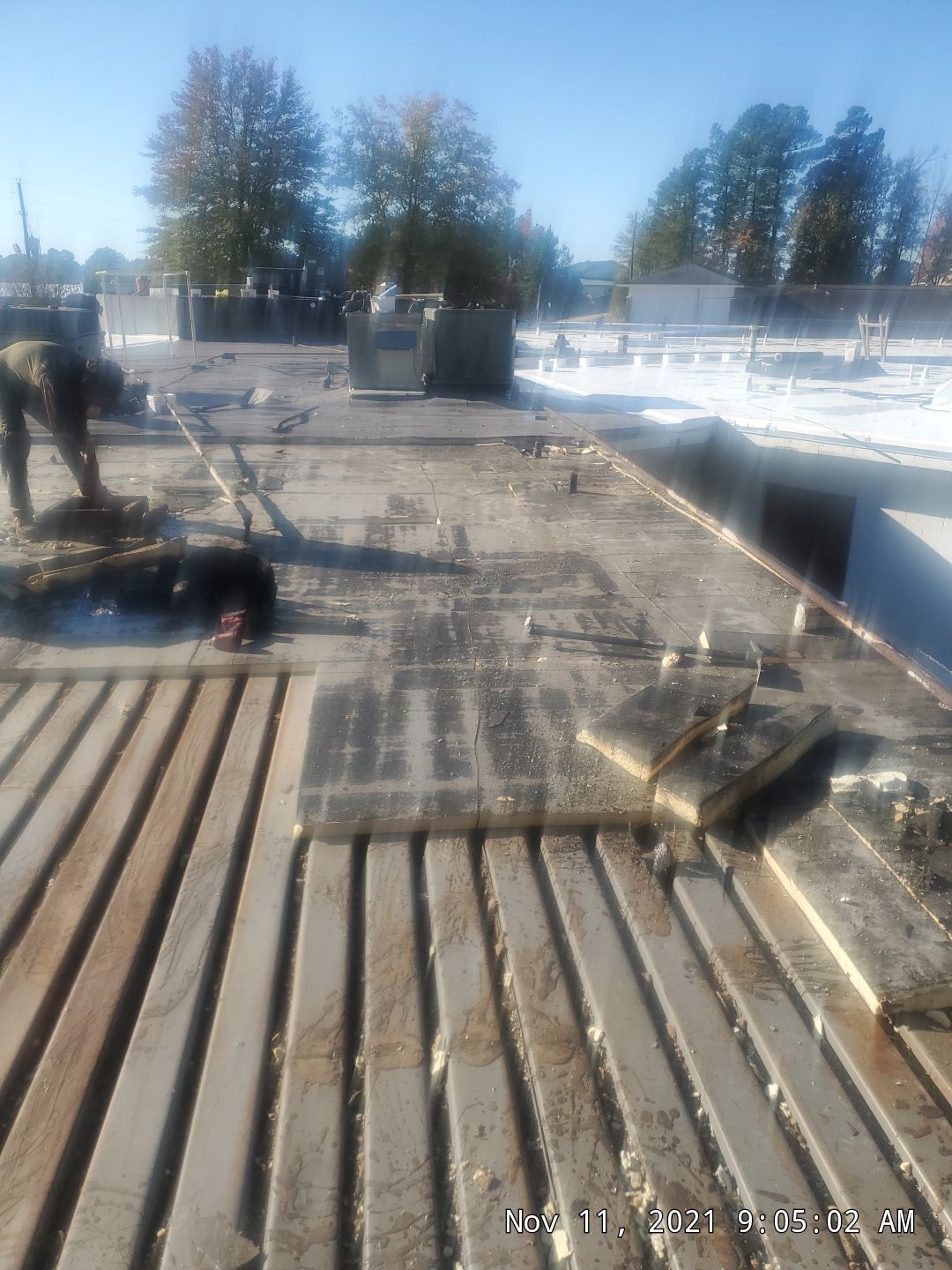 Commercial Roofing Installation using 50 mil PVC by Hostetler Roofing