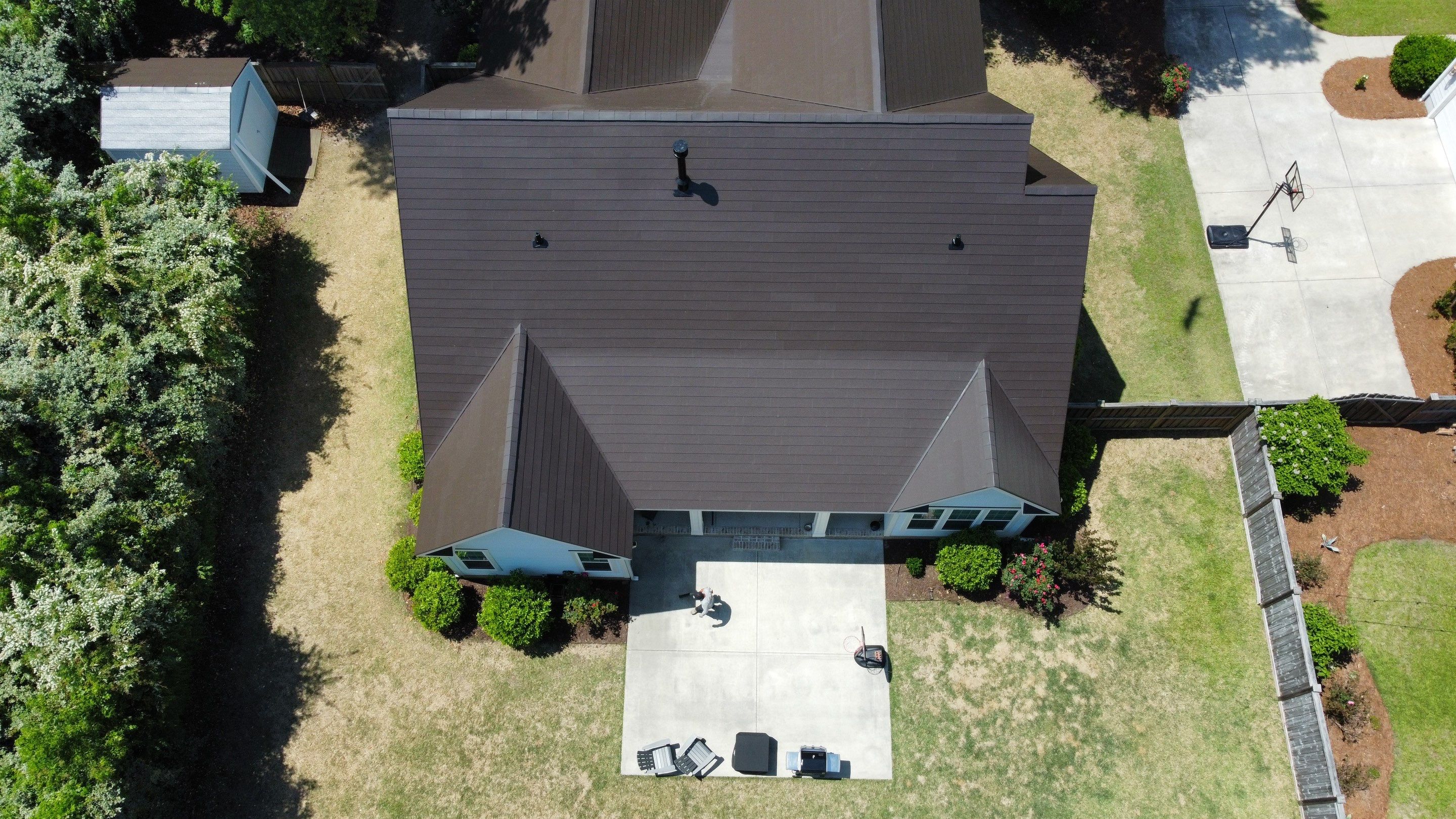 Roof replacement using GAF TimberSteel by American Home Contractors