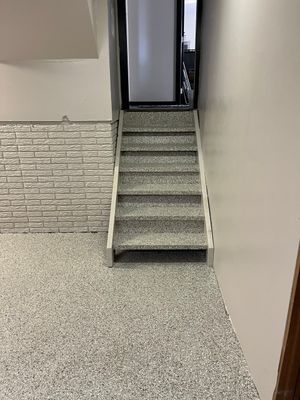 Basement Concrete Coating using Mount Everest Flakes