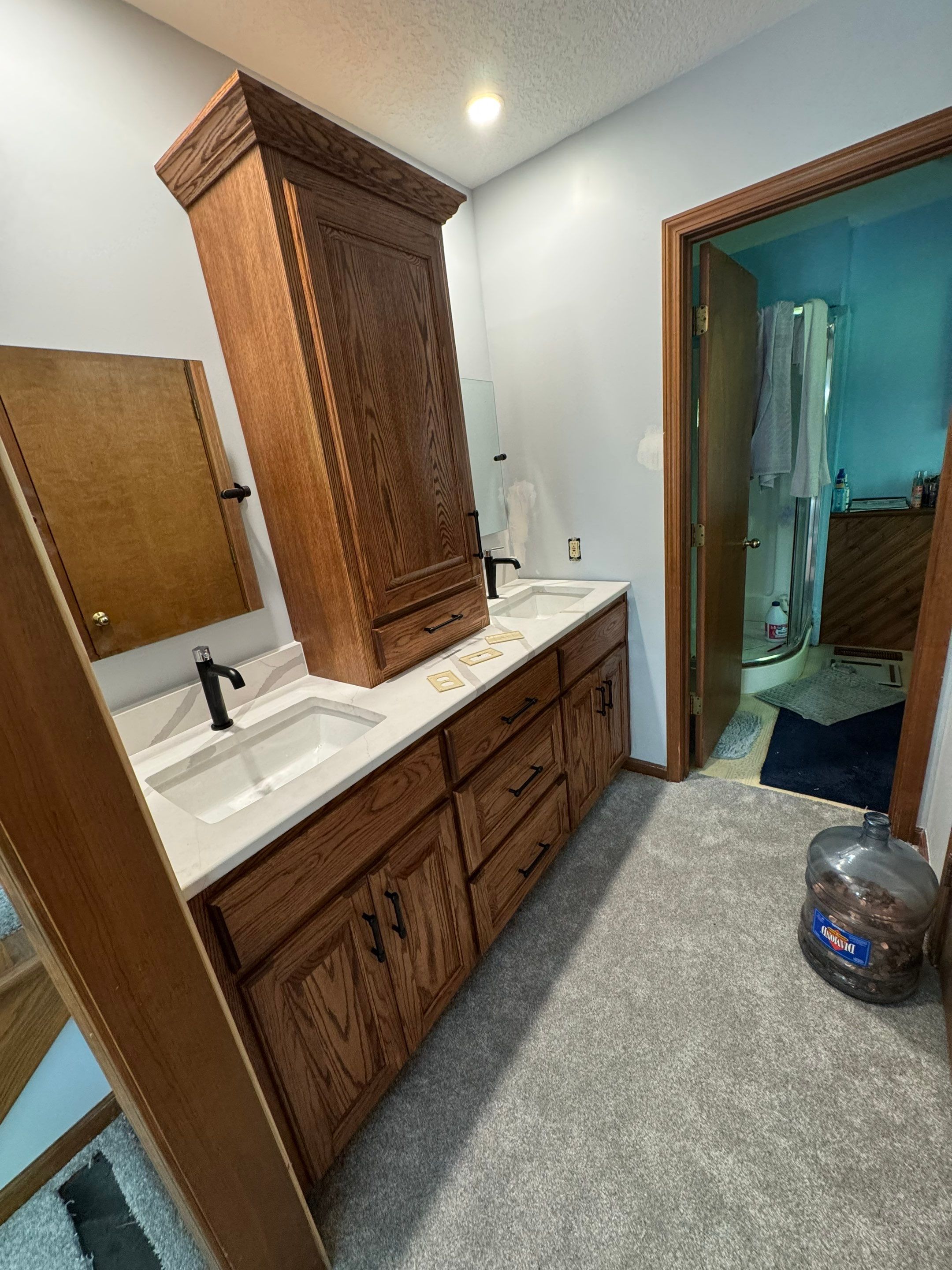 Remodel with new cabinets by Pezley Painting