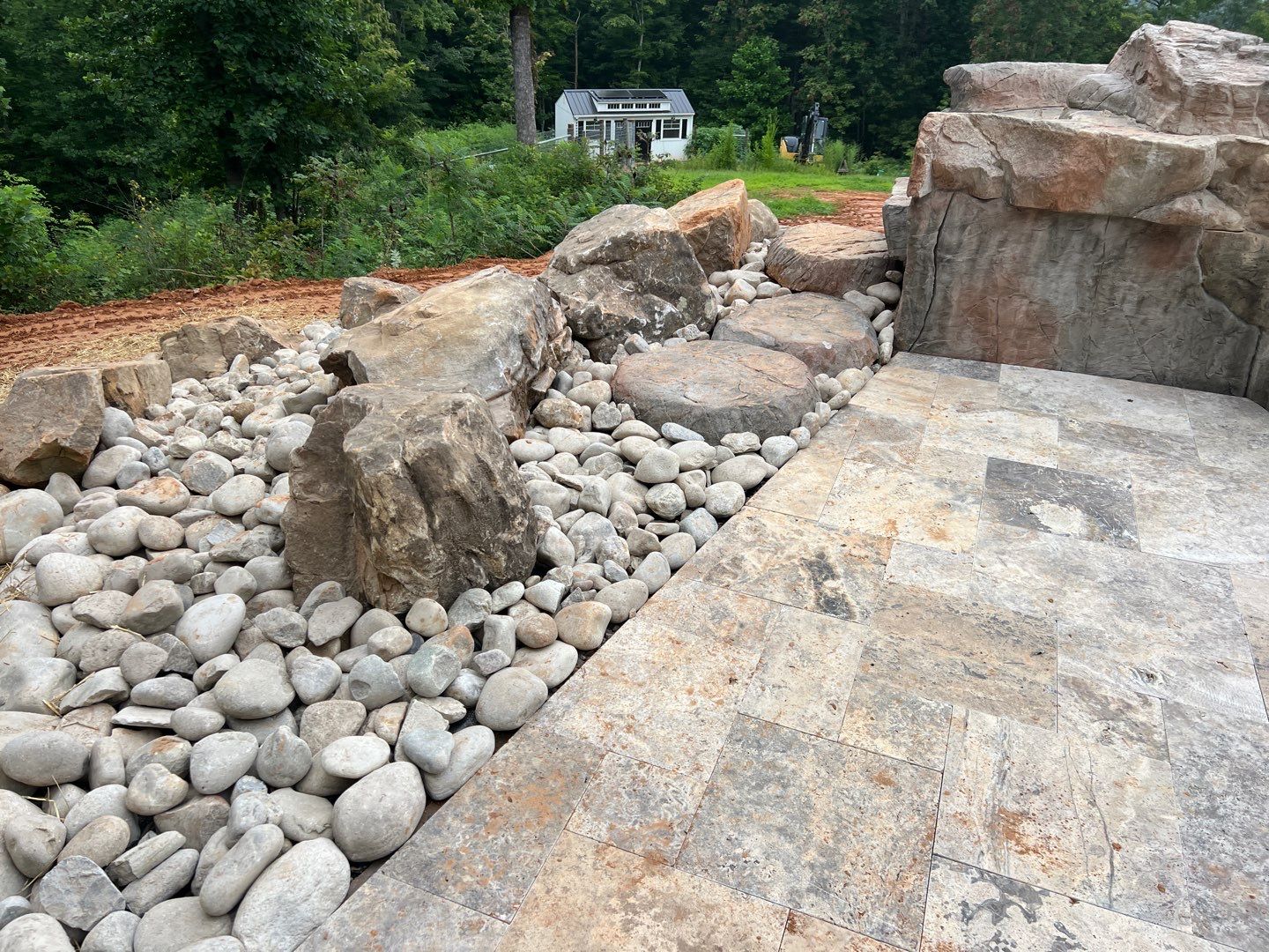Pool Area Hardscape  by Growing Edge Landscape & Design, Inc.