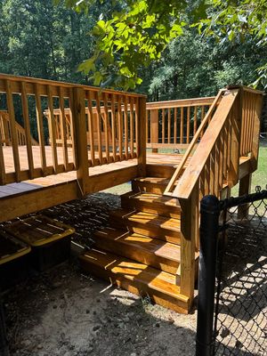 Deck Expansion and Sliding Glass Door Installation in Clayton