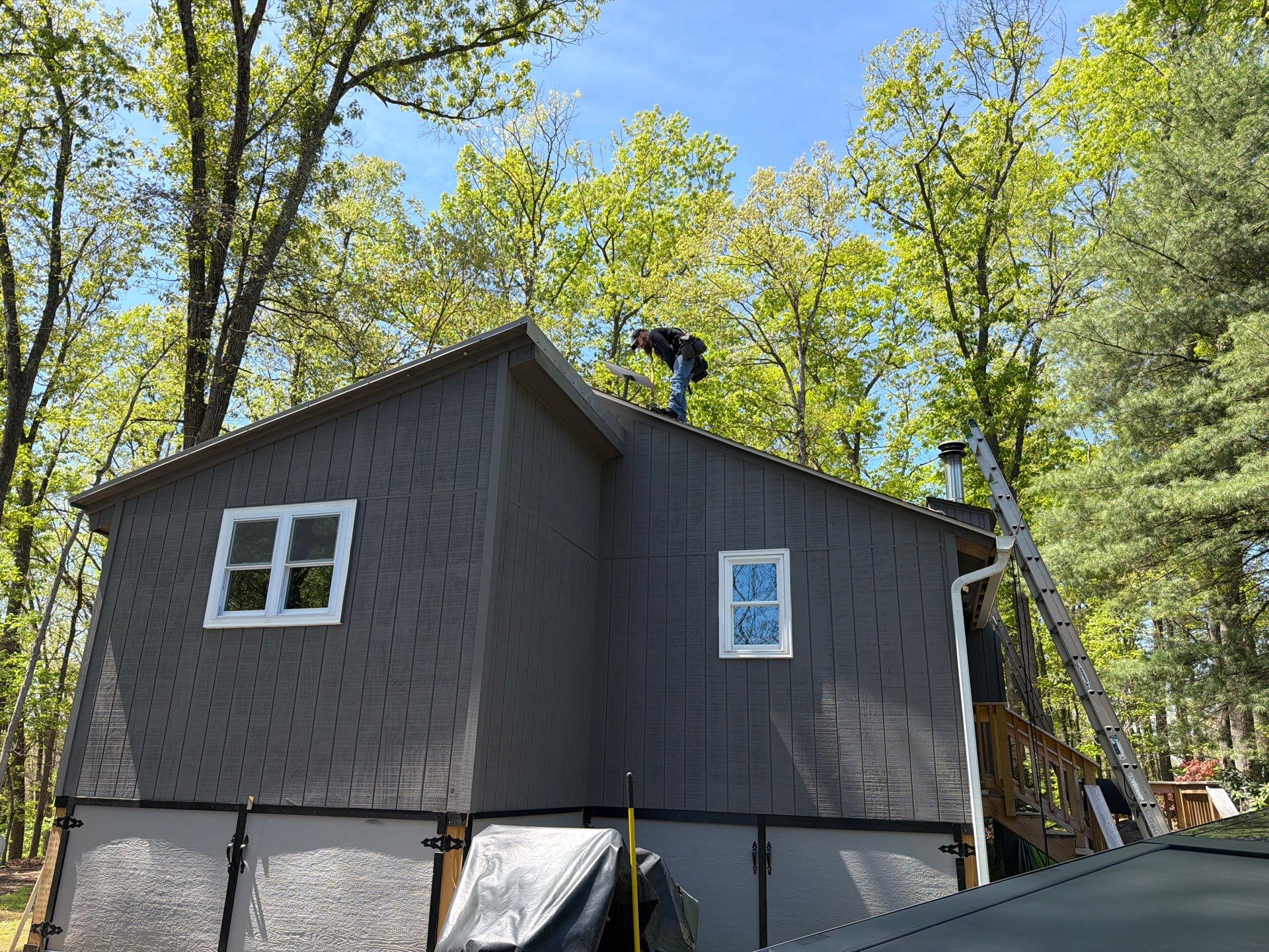 Starlink Satellite Internet Installation for Residential Cabin in WVA by American Home Contractors