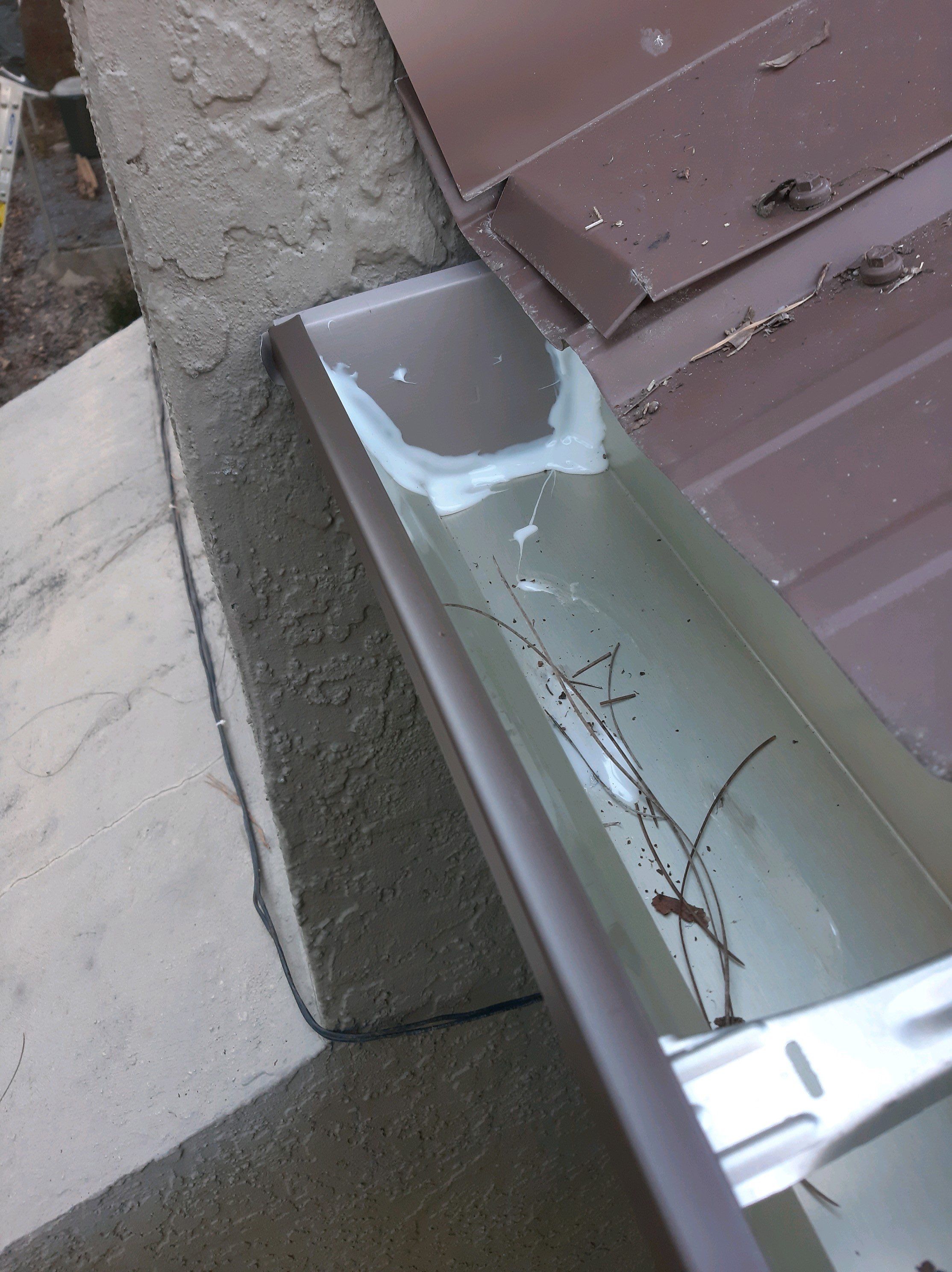 Gutter Installation using Royal Brown K-Style Seamless Gutters and LeafBlaster Pro Gutter Guards by Gutter Professors