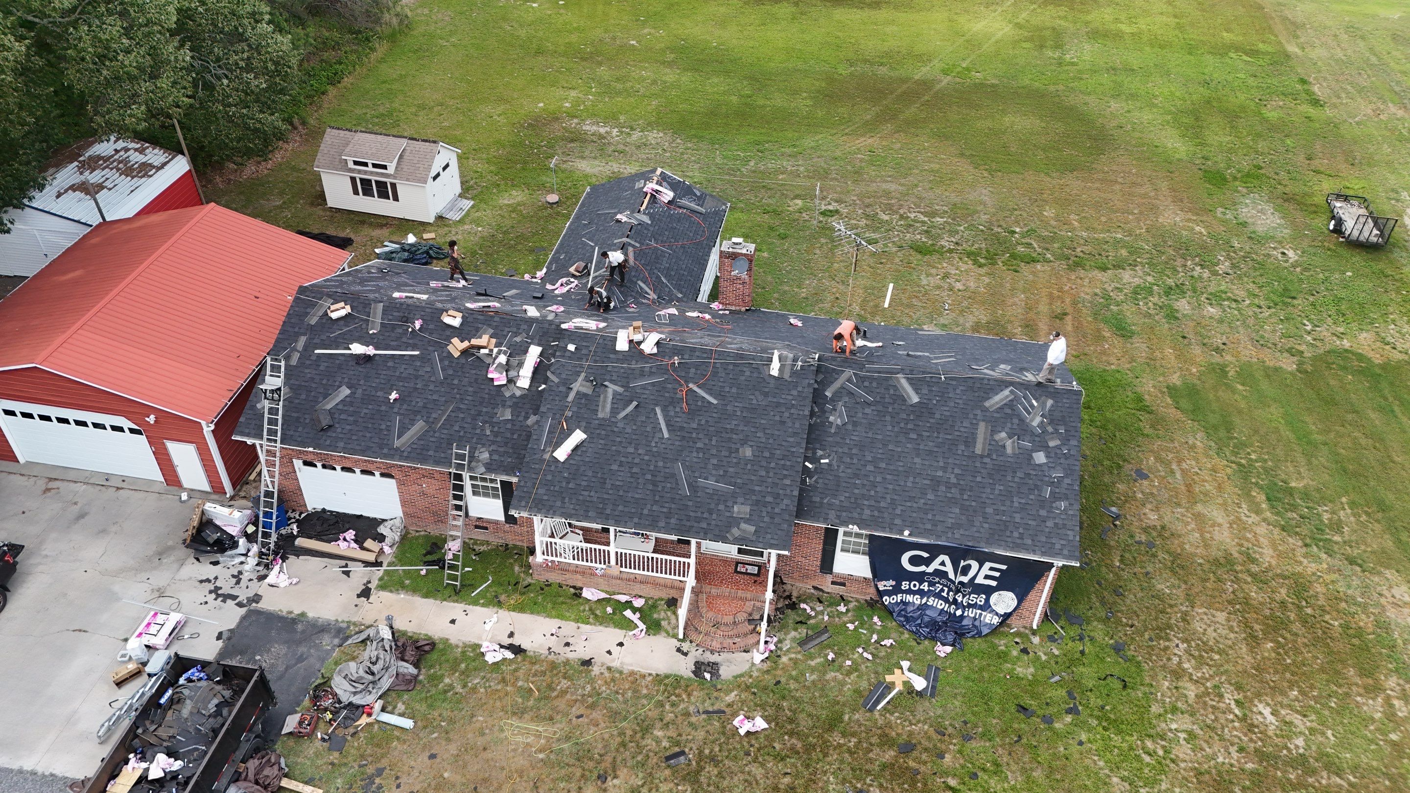 Complete Architectural Shingle Roof Replacement Project in Hudgins by Cade Construction