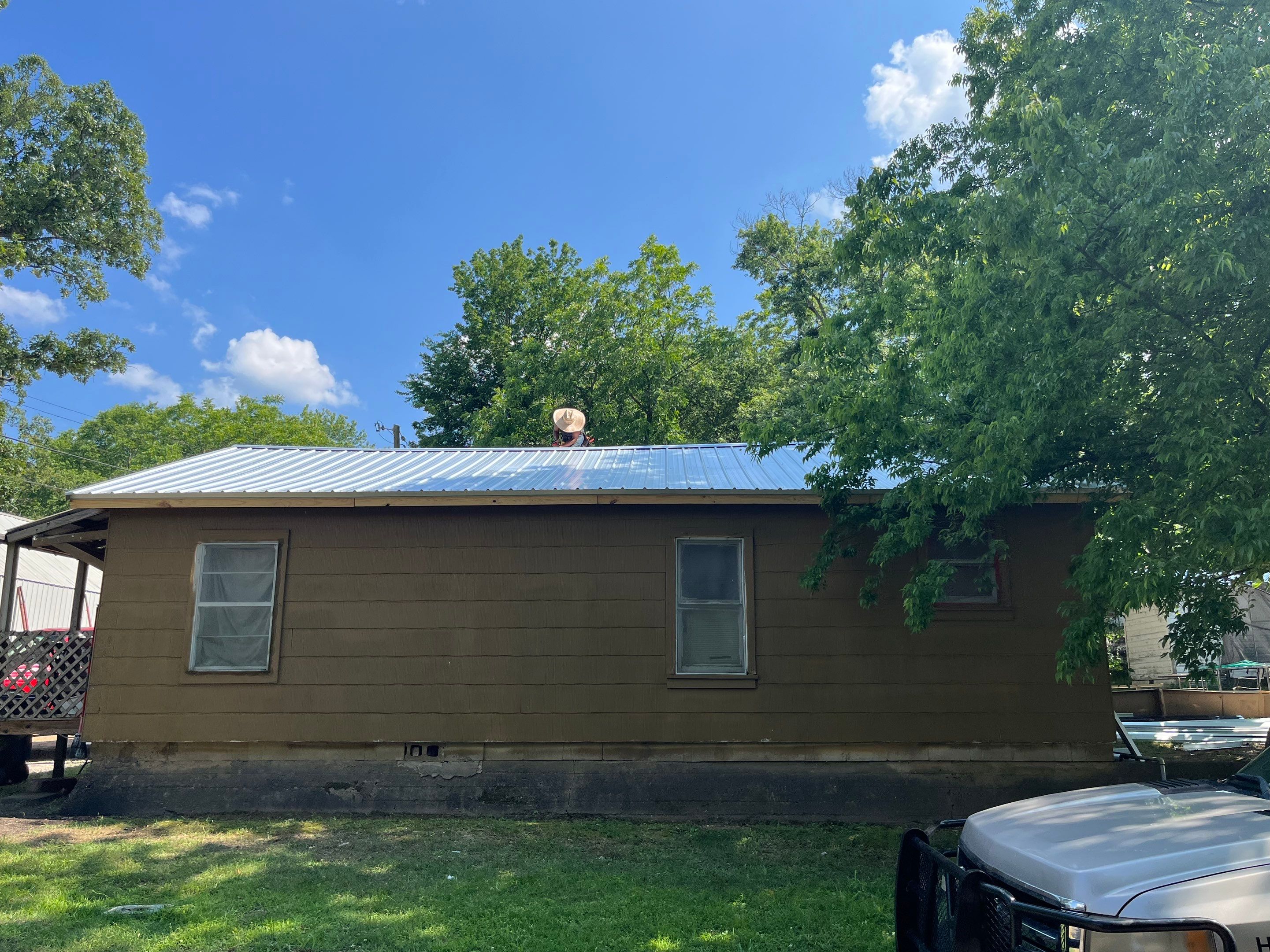 Residential Roofing Installation using 29 Gauge Galvalume Metal by Hostetler Roofing