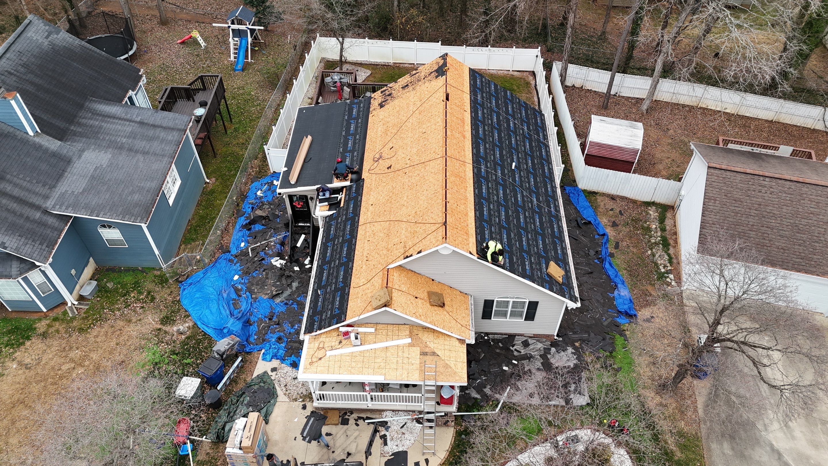 Roof replacement by hail and wind by Just Brilliant Restoration JBR