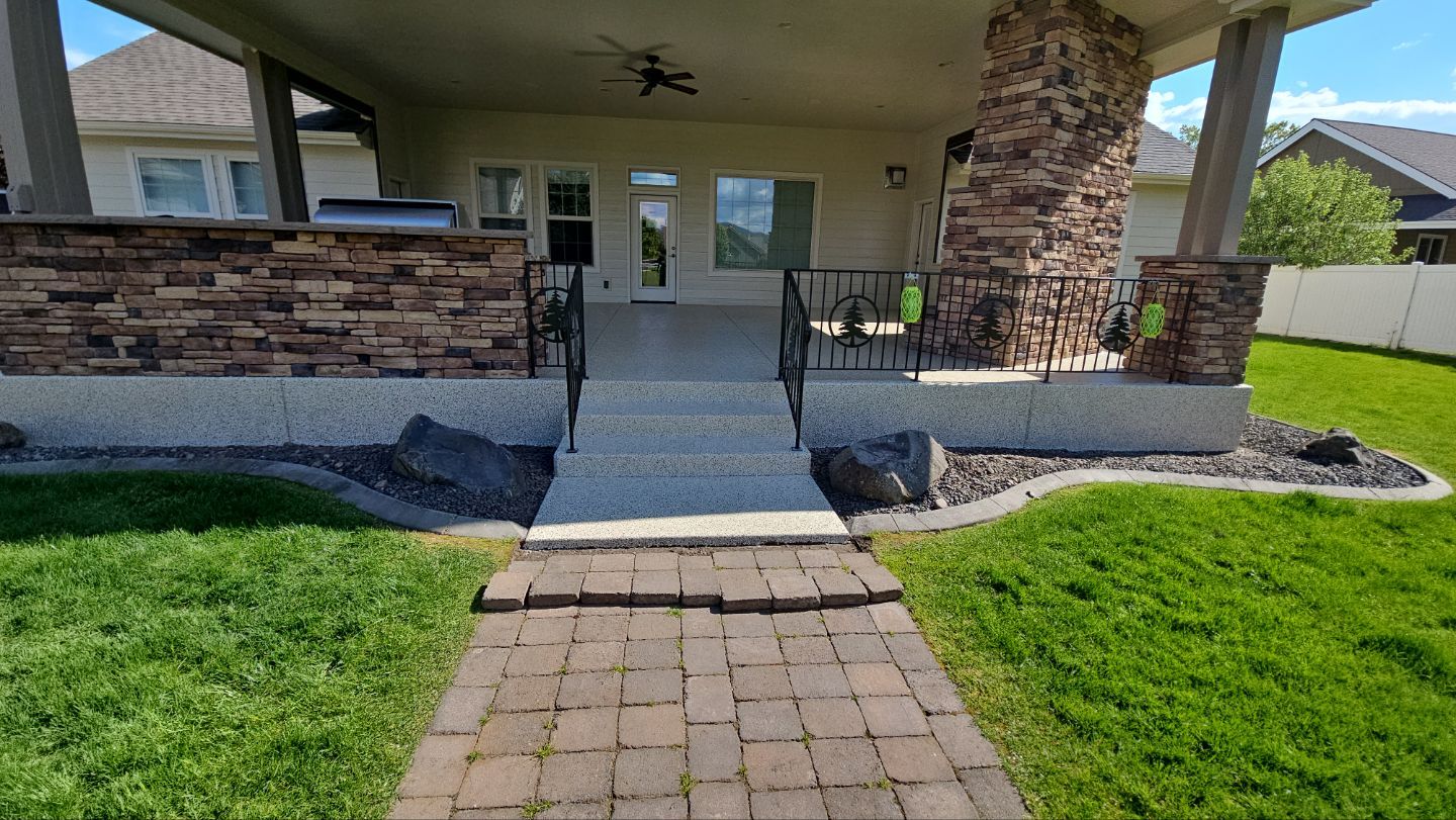 Patio Transformation using Driftwood by Croc Coatings, LLC