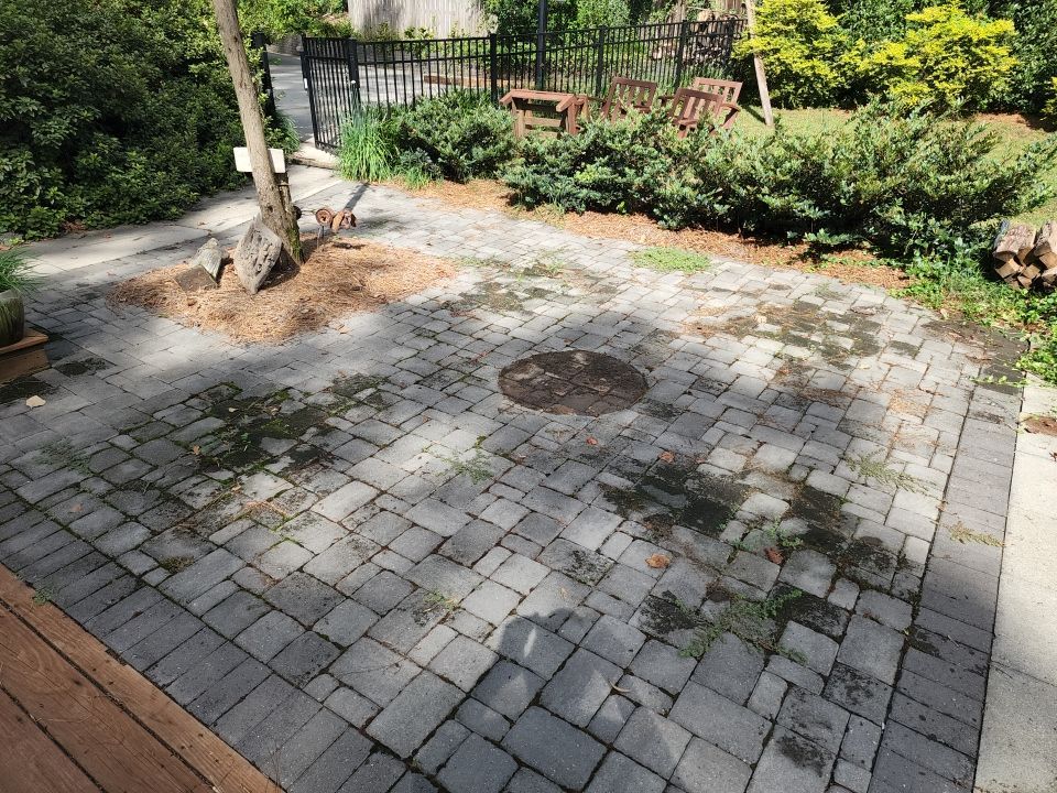 concrete Clean using cleaner by G&H Home Tech Pros LLC