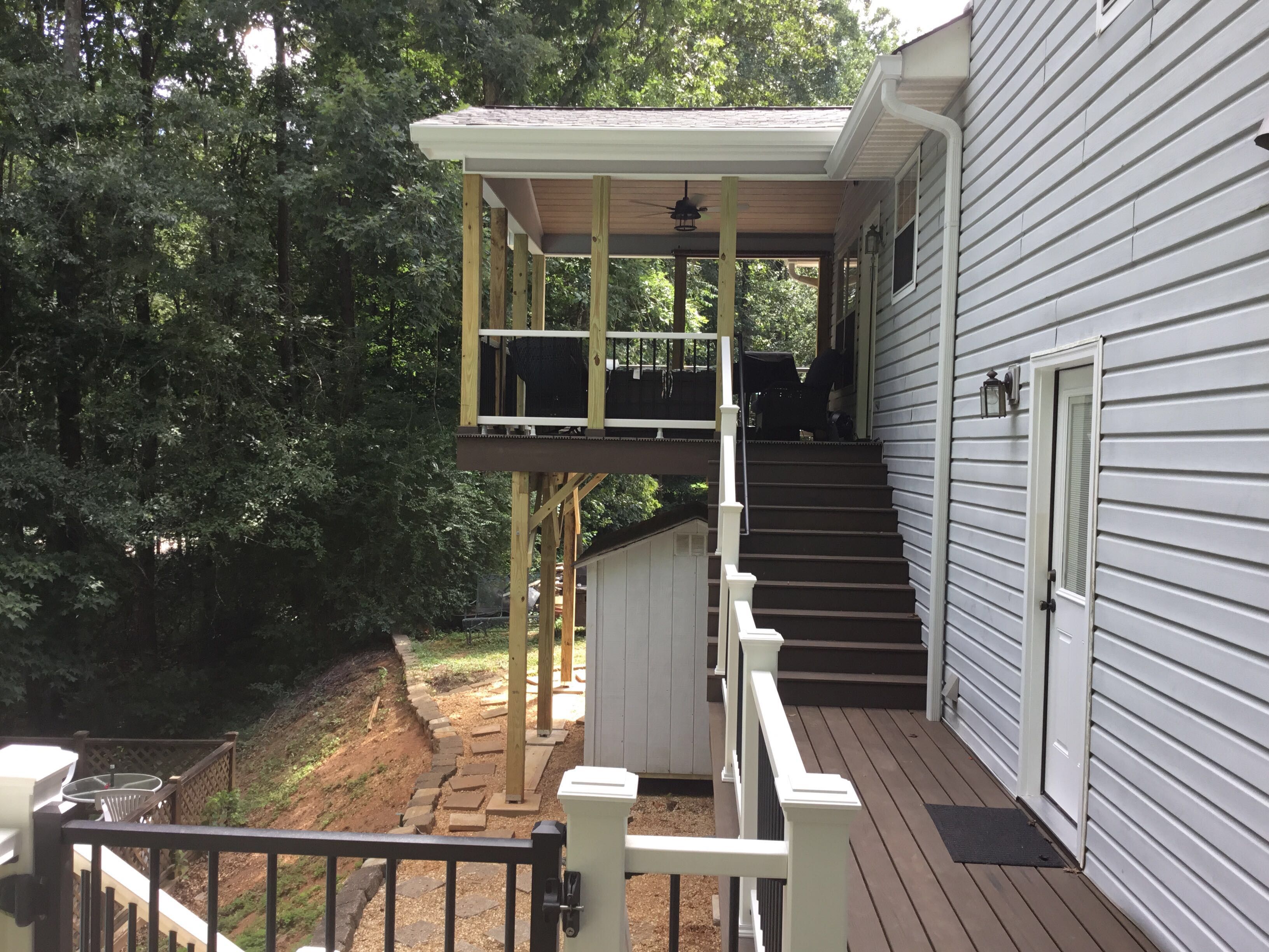 Custom Composite Deck and Screened Porch Installation in Canton by Swift Home Renovations