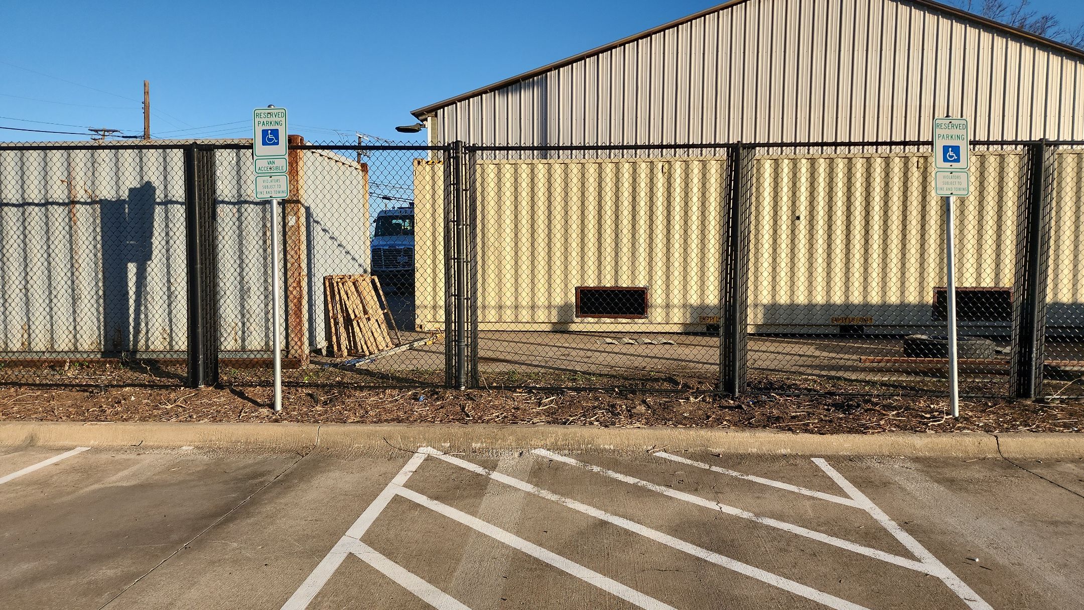 Chain link Privacy Slats by 3:16 Roofing and Construction