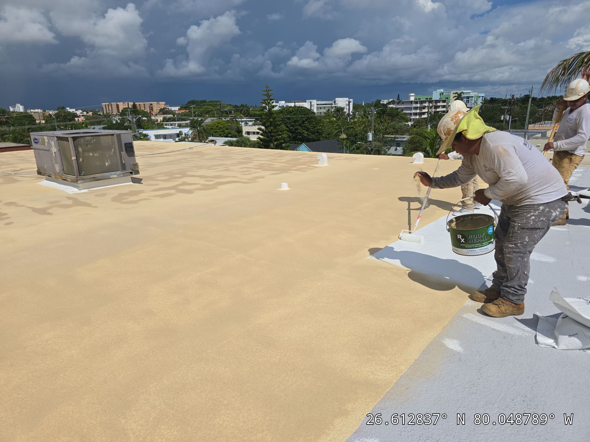 Commercial Roof Restoration for Lake Worth Beach Flat Roof Project by Roof King LLC