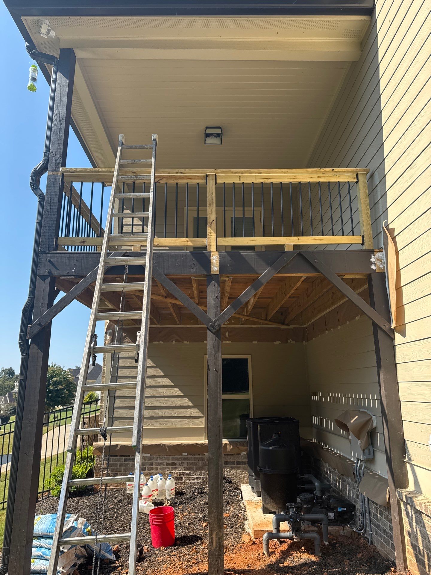 Exterior Painting and Multi-Level Deck Refinishing in Jefferson by Swift Home Renovations