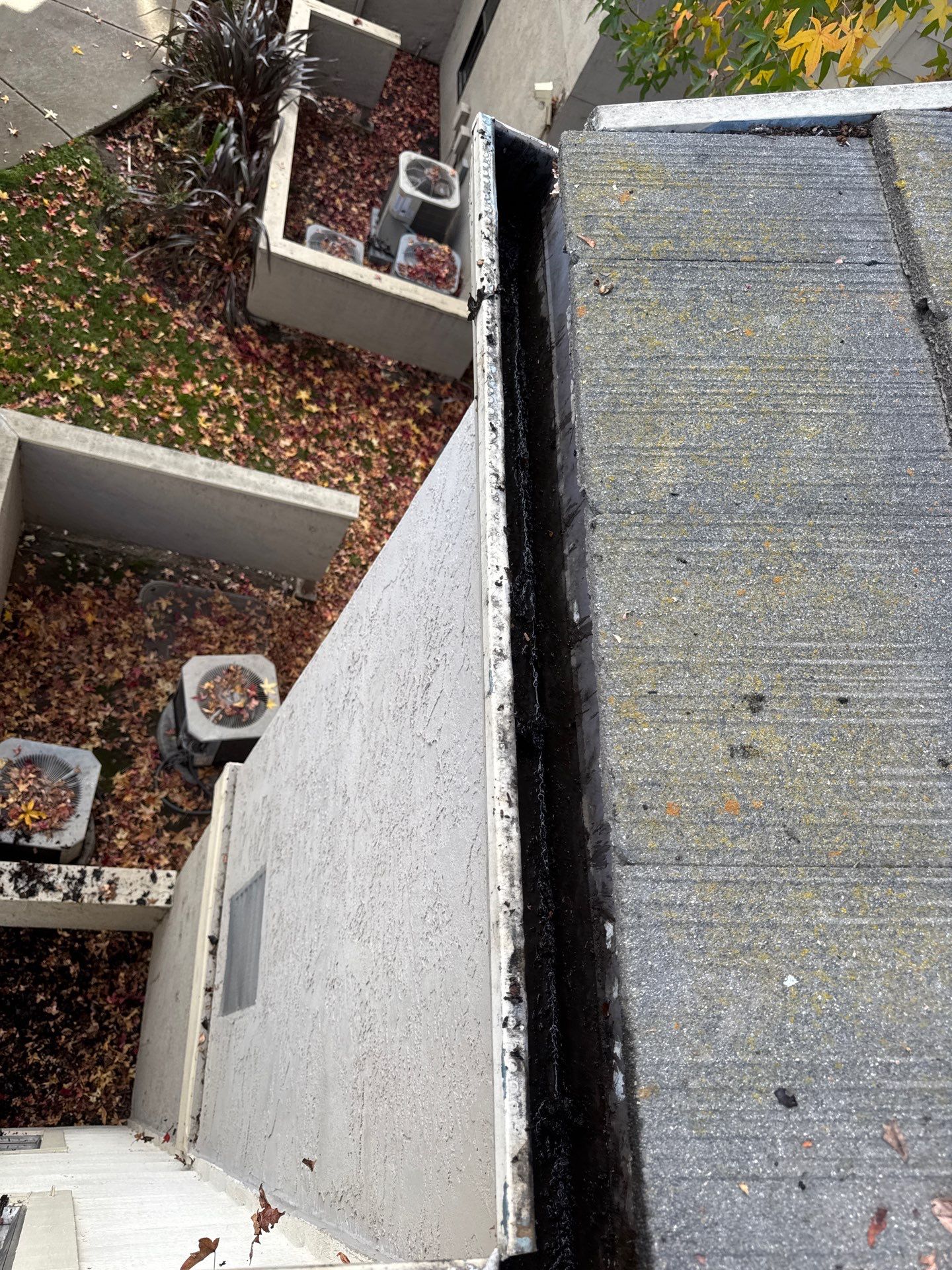 HOA gutter cleaning after photo.