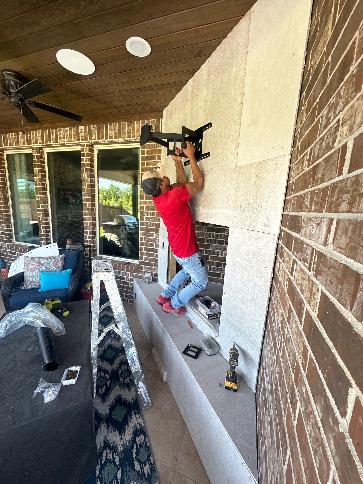 Kitchen Remodel and Outdoor Fireplace in Tomball, TX by SophAlx LLC