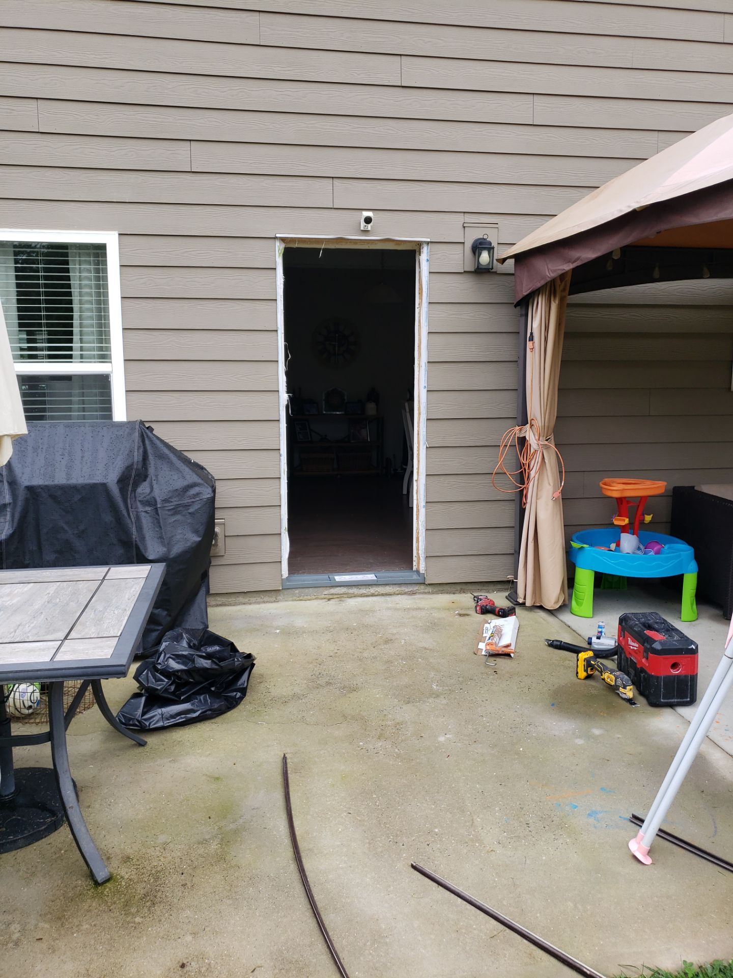Rotted Door Replaced! Thermatru with Built-In Blinds by A Step Above Handy LLC 