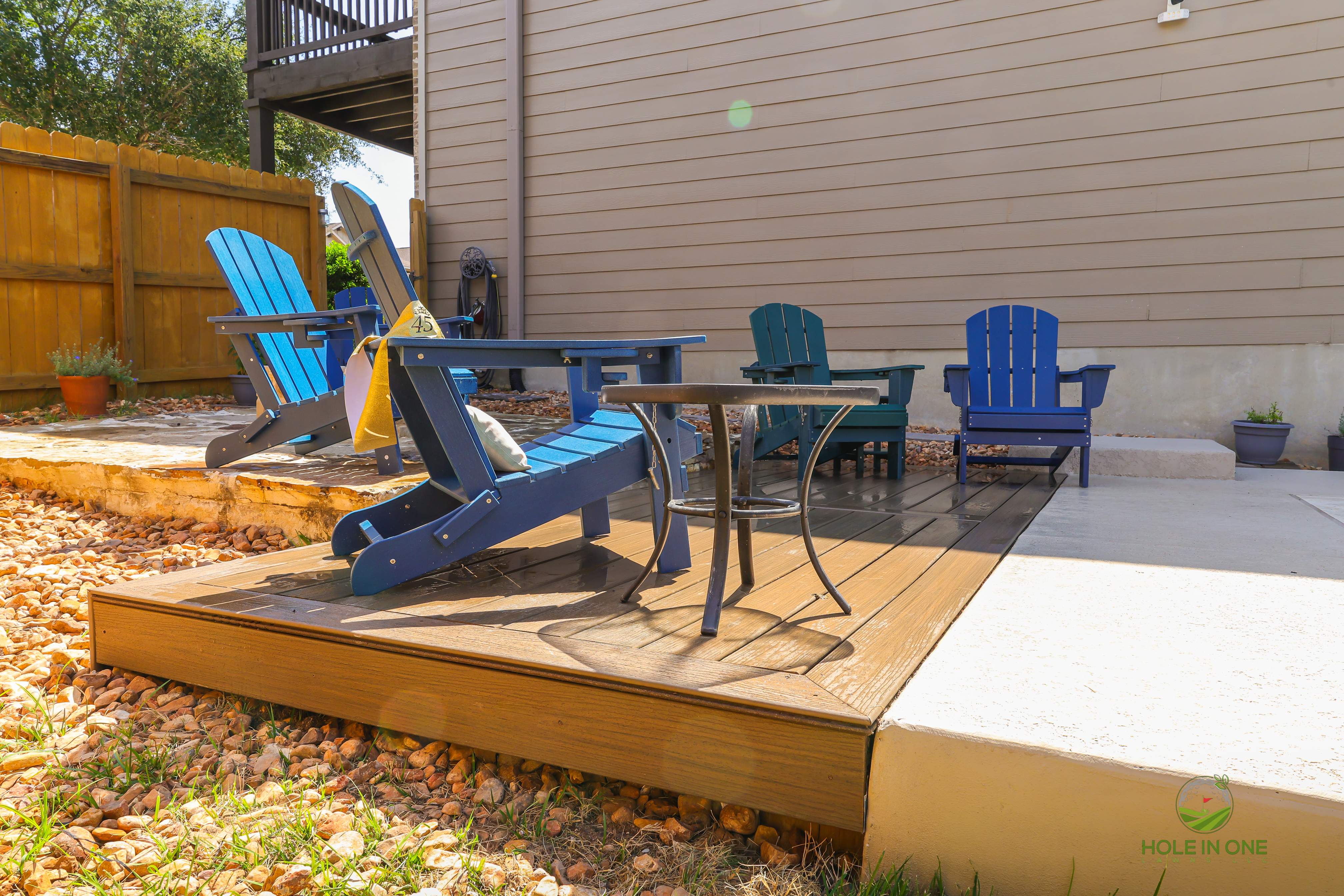 Trex Pool Deck & Belgard Paver Walkway | Coolcrest, San Antonio TX by Hole In One Lawns, LLC