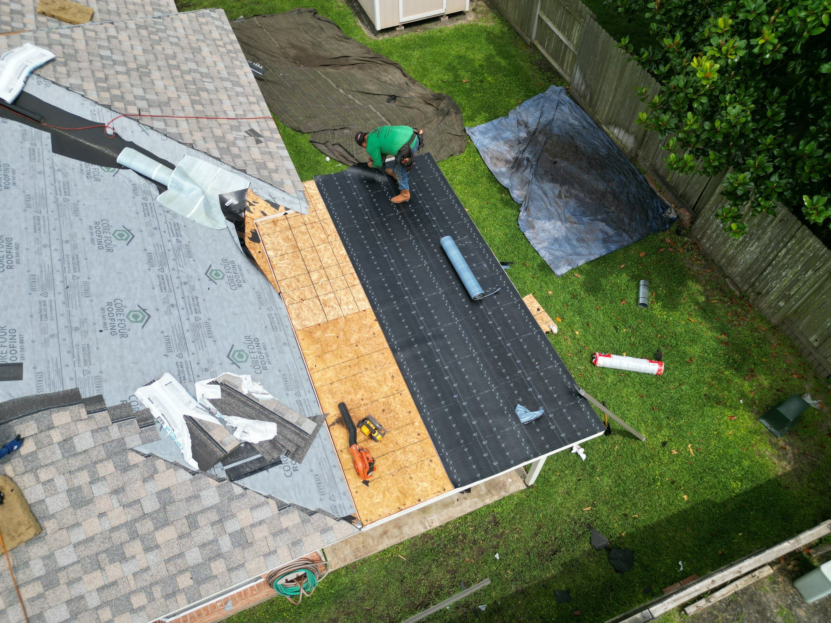 Residential Roofing Installation using IKO Dynasty by Core Four Roofing