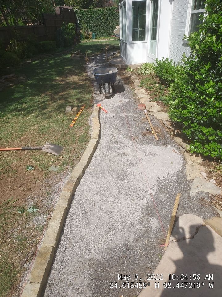 Flagstone walkway using Flagstone  by Clays Services Inc
