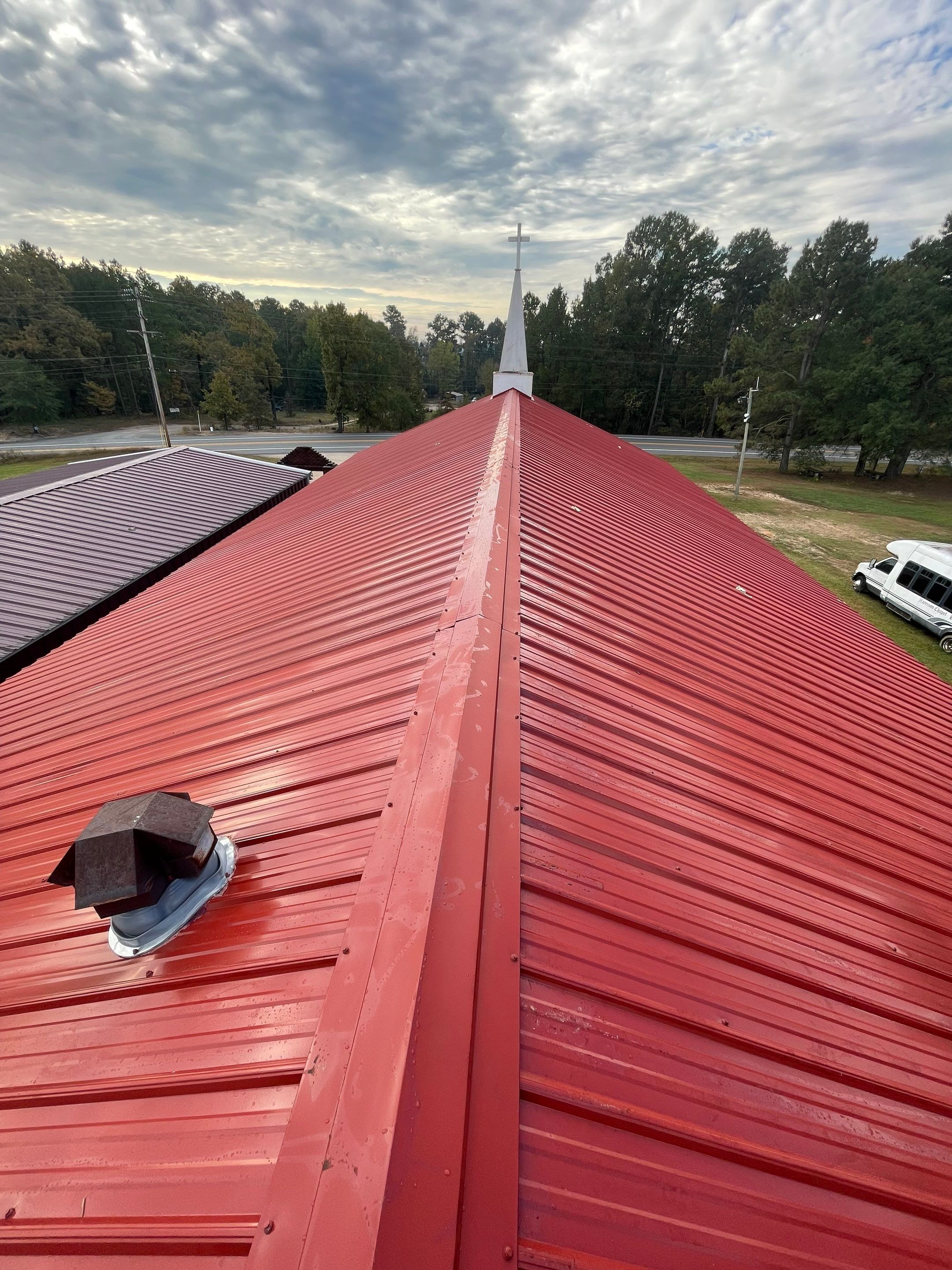 Residential Metal Roof Replacement using Reed's Metals: 26 GA. Colored Residential Metal Panels (Barn Red) by Hostetler Roofing