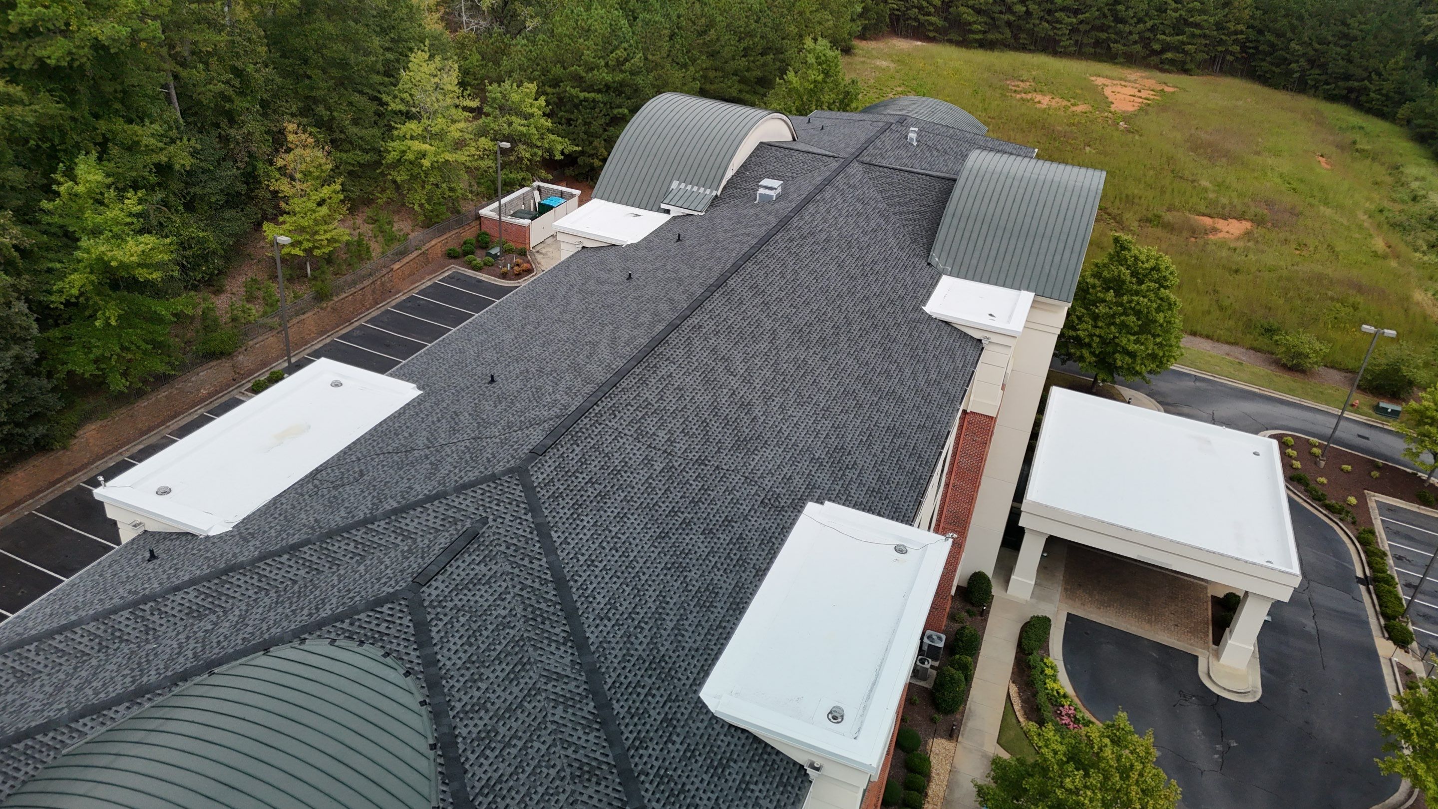 Springhill Suites - Athens, Georgia - Reroof: TPO, GAF HDZ Charcoal by Watertight Roofing Services, LLC