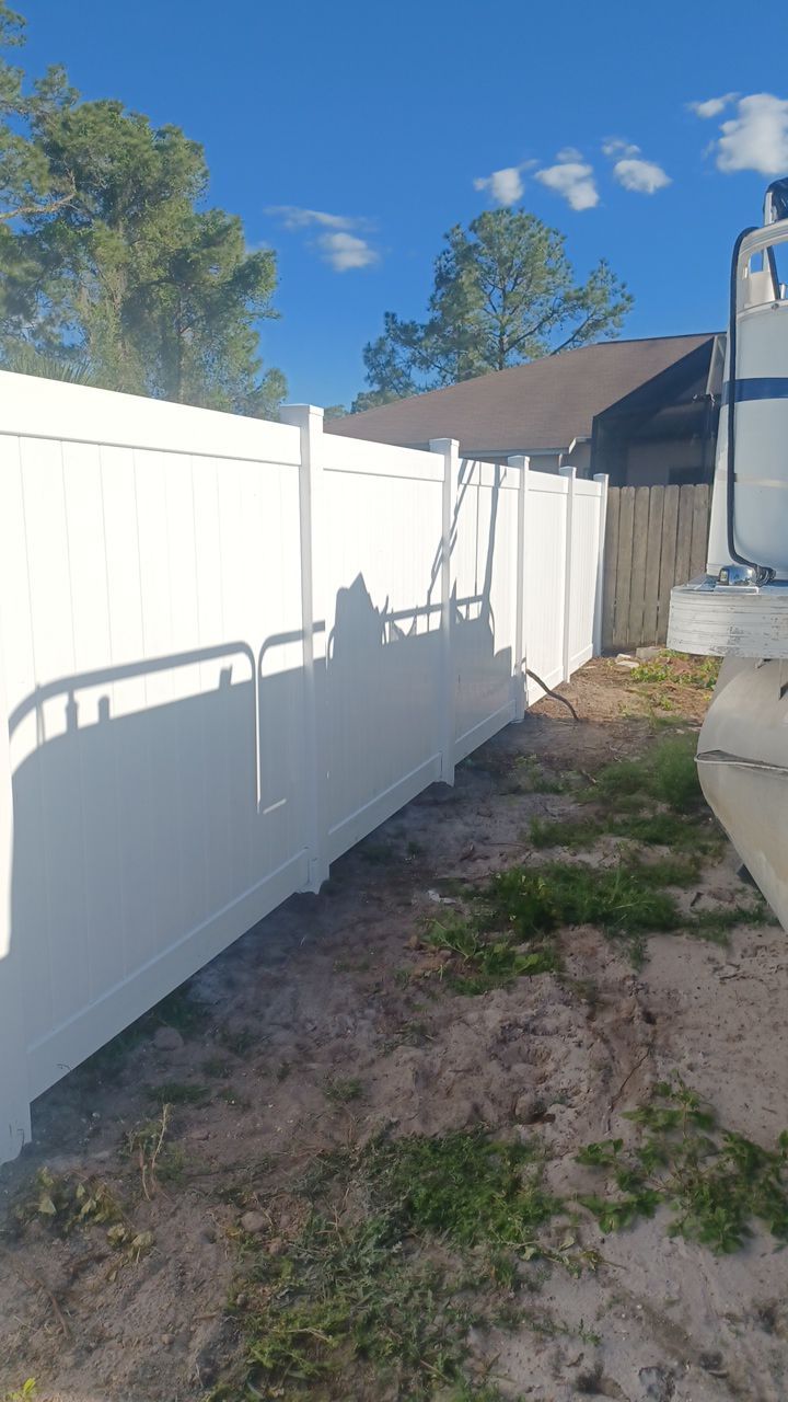 North Port, FL 6 ft. Tall White Vinyl Privacy Fence  by Asap fence and gates, LLC