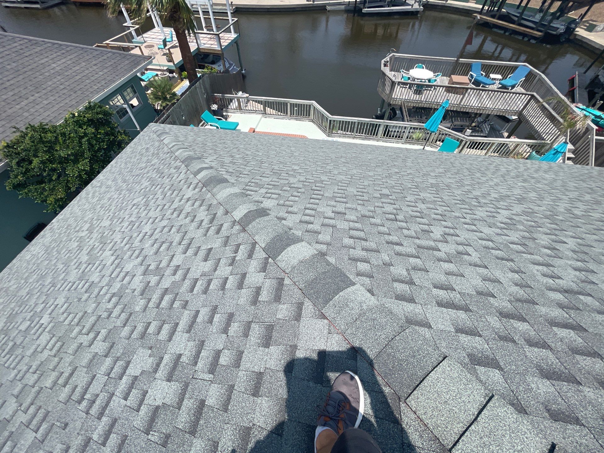 Residential Roofing Installation using GAF HDZ Slate by Lighthouse Roofing