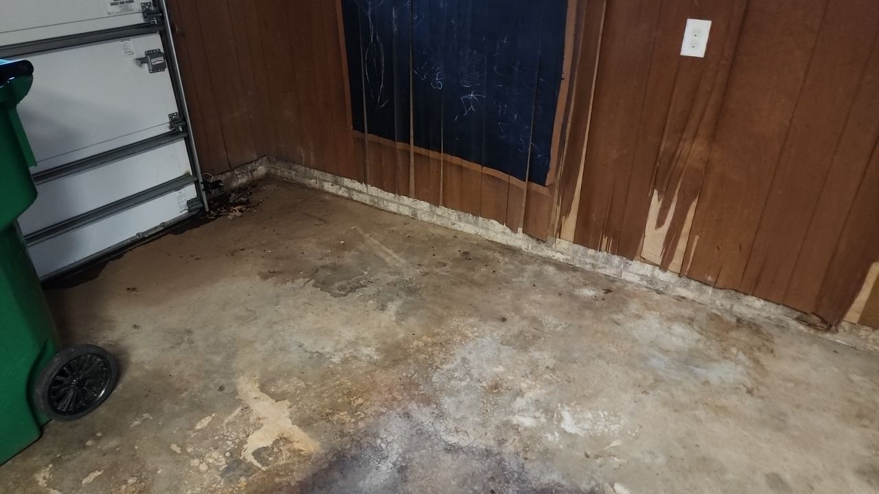 garage floor clean using cleaner by G&H Home Tech Pros LLC