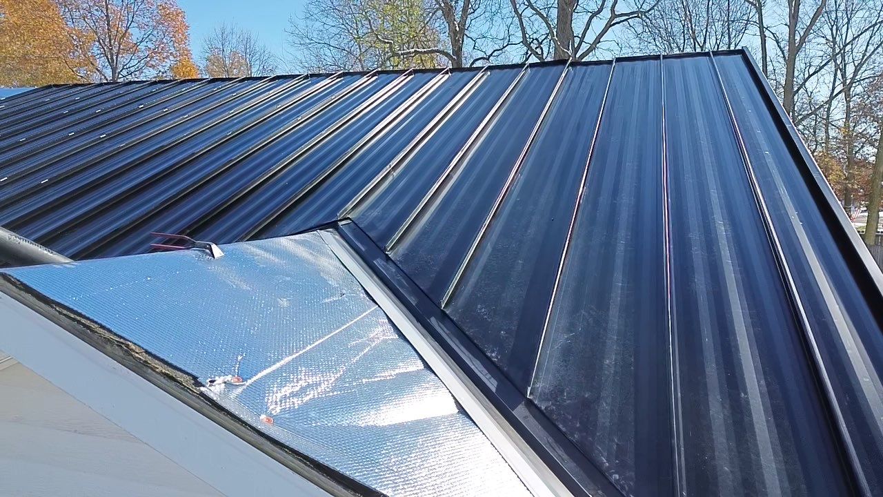Mechanically Seamed Standing Seam Roof in Ossian, Indiana with Black Finish by 4Ever Metal Roofing