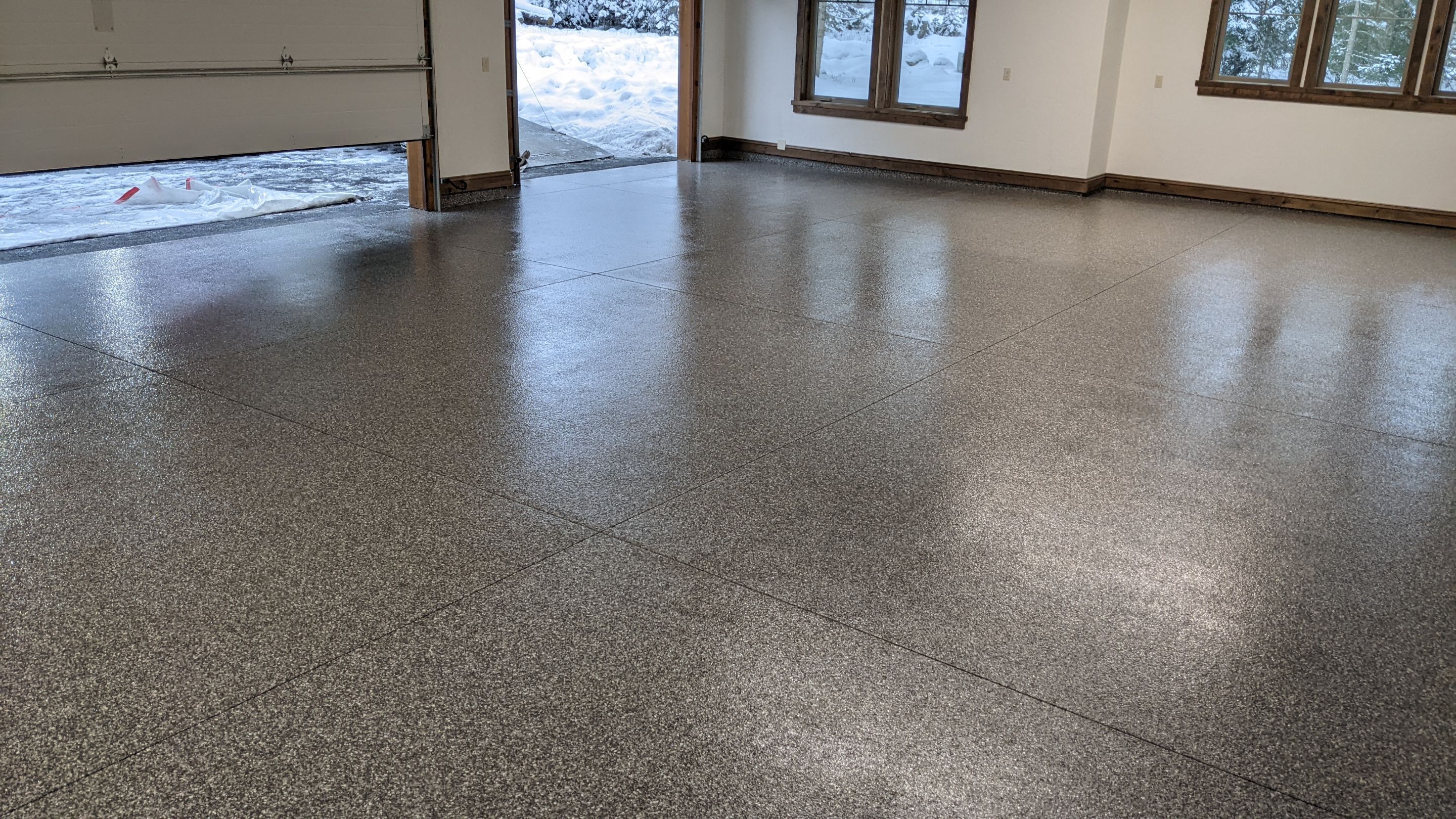 Garage Transformation using Silver Creek by Croc Coatings, LLC