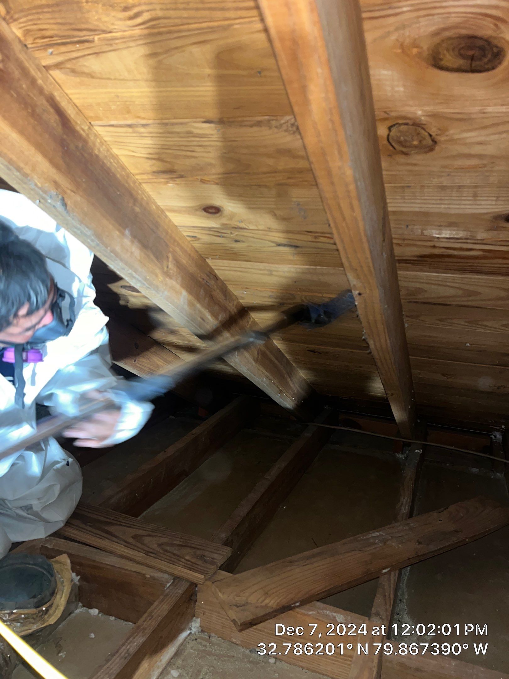 Abatement level clean of non-ACM vermiculite insulation by EAS Environmental, LLC.