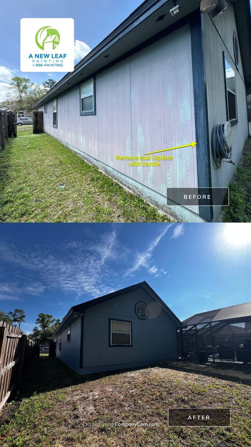 Siding Repairs and Exterior Painting in Orange Park FL 32065 by A New Leaf Painting, LLC