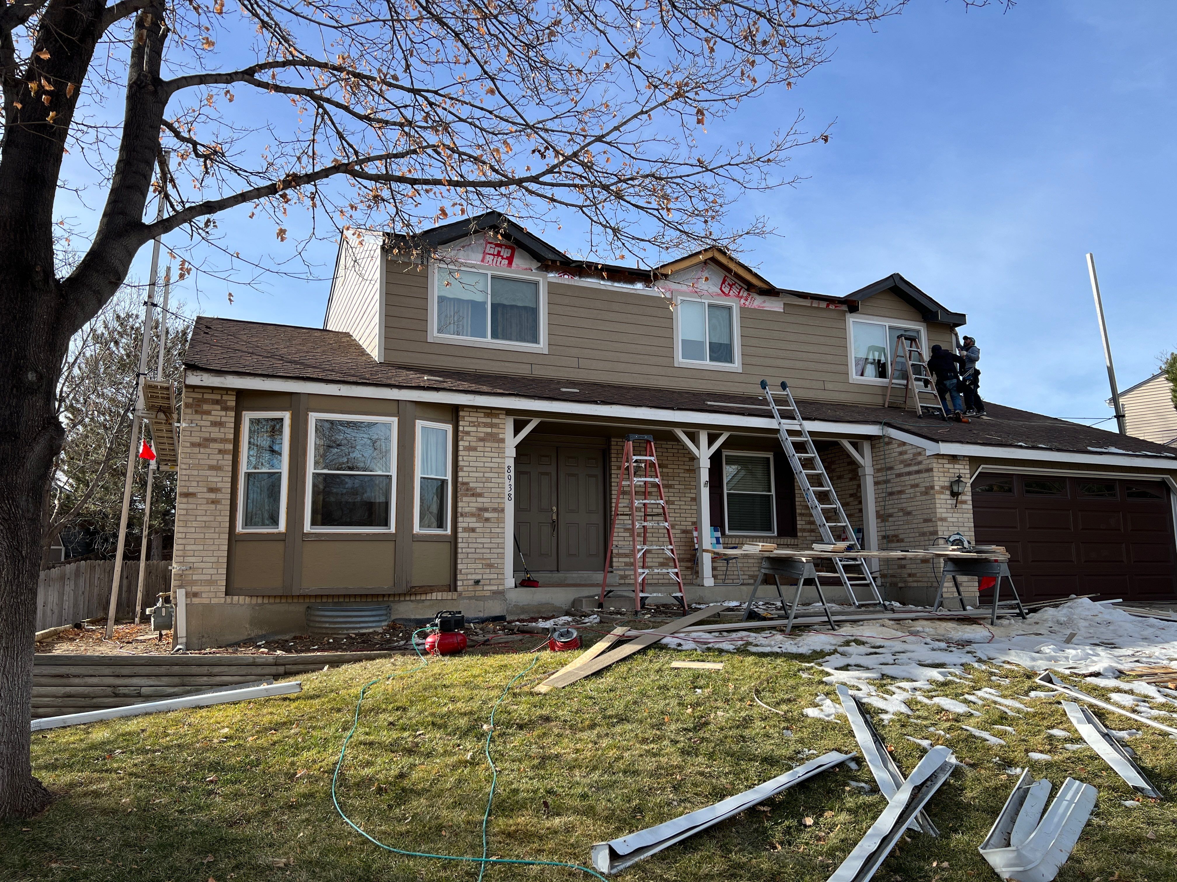 Siding Installation using LP Smartside Diamond Kote by United Windows and Siding LLC