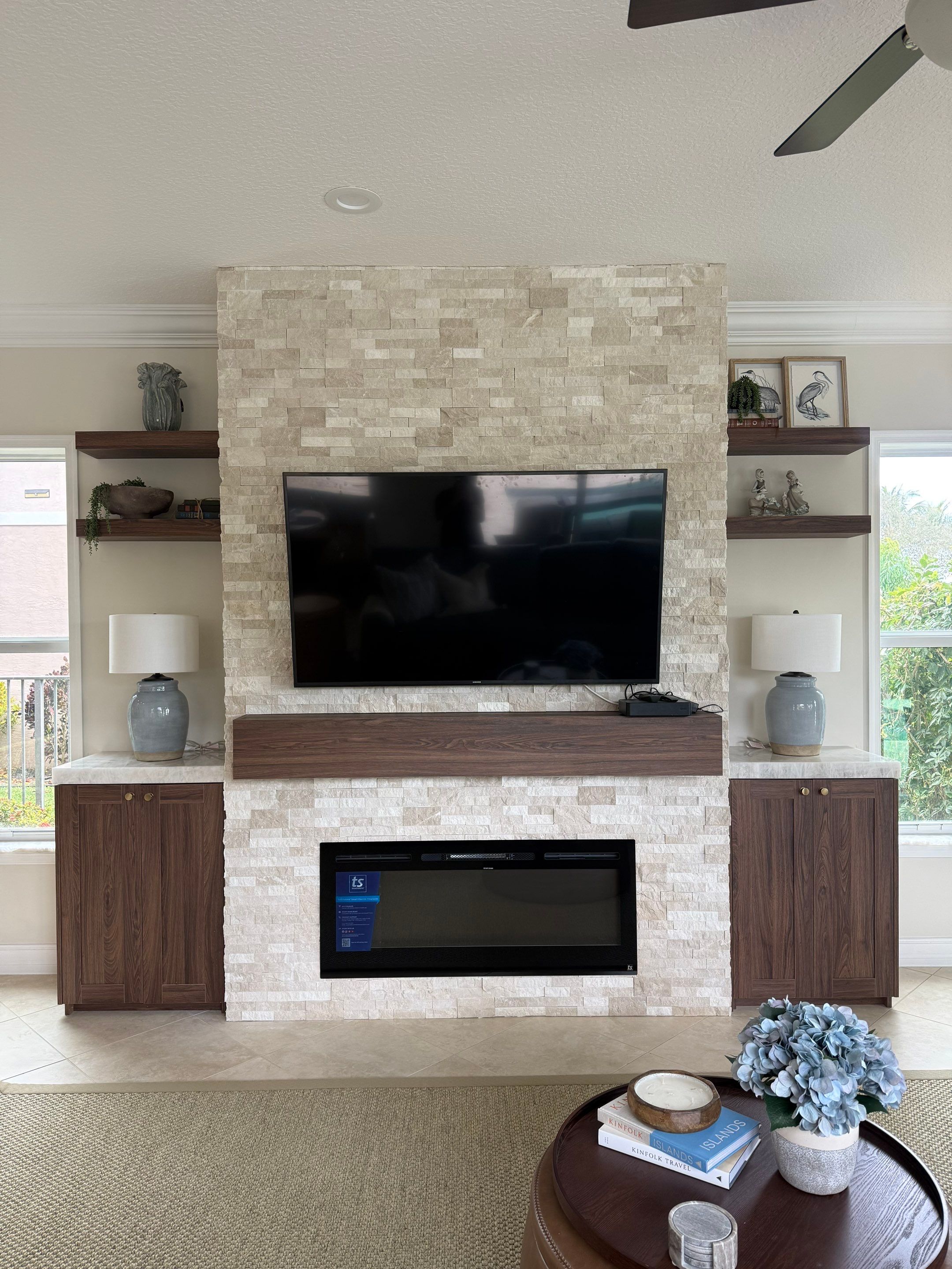 TV Fireplace Wall - Delray Beach by Hevi Tile