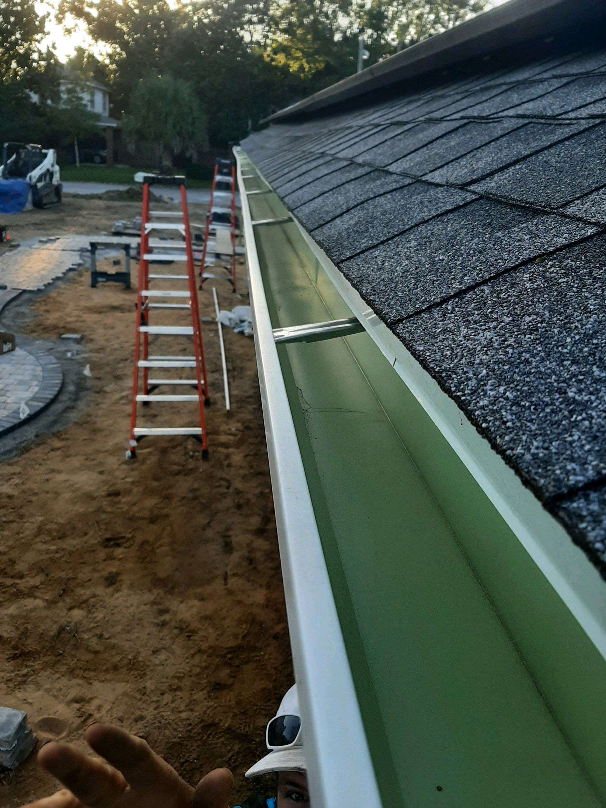 Gutter Installation using K-Style Seamless Gutters by Gutter Professors