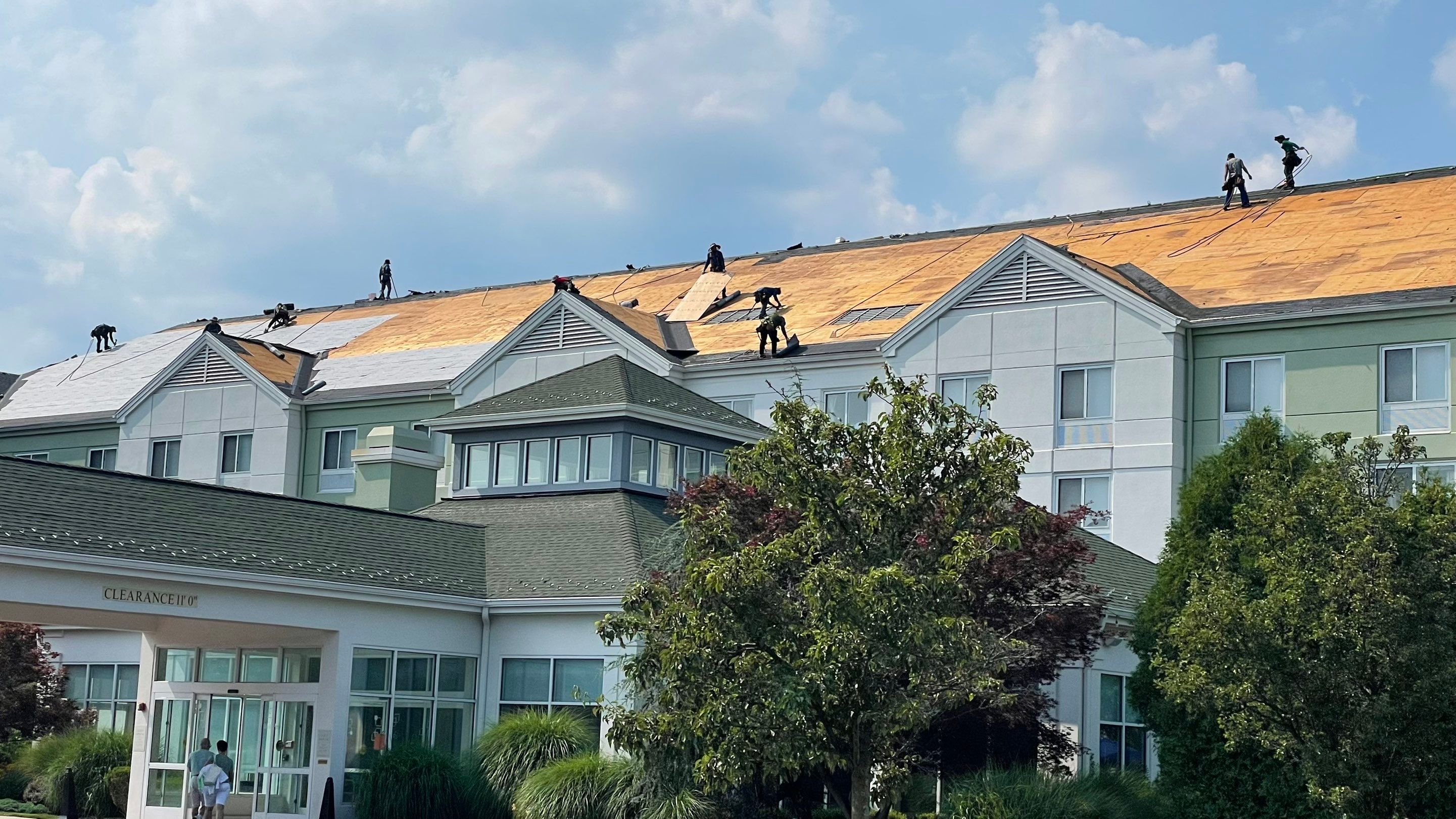 Commercial Roofing Installation using GAF Timberline / New Gutters and Downspouts by All Site Roofing