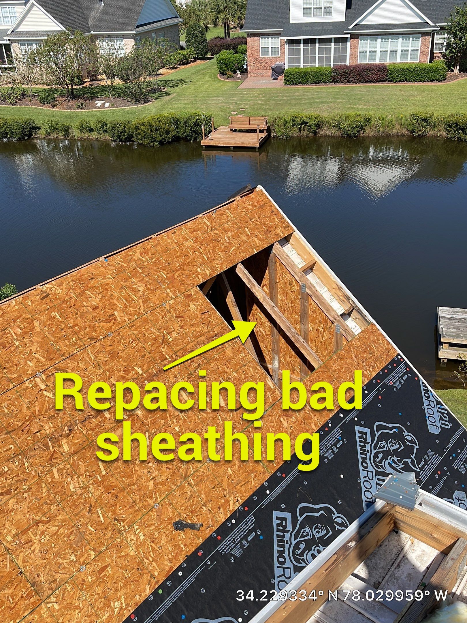 Residential Roofing Installation using Rhino Roof in Leland, NC by RGR Construction and Roofing, LLC