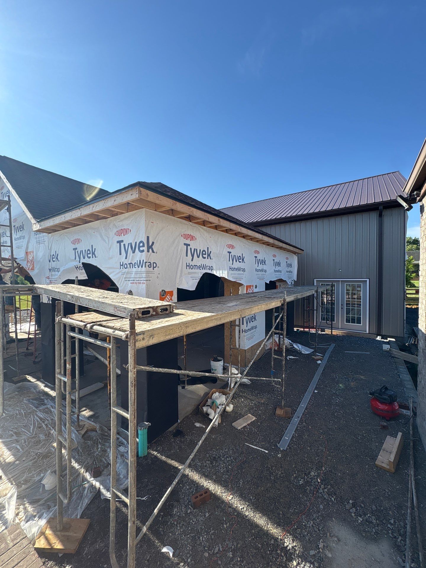 Custom Stucco Pool House and Pavilion Construction in Cross Plains by U.S. Exterior Solutions