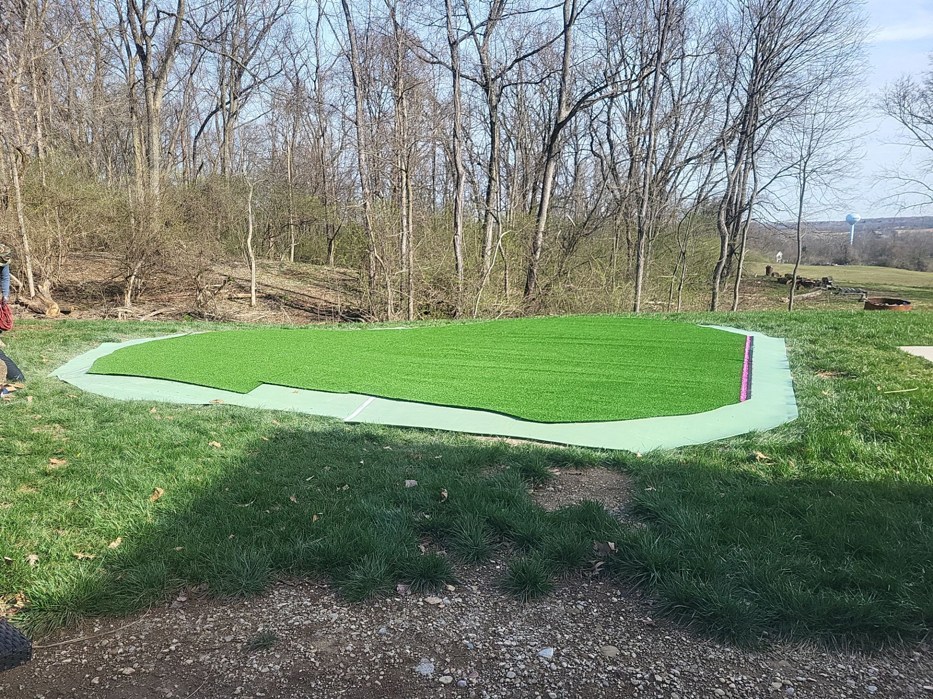Residential Putting Green Installation in Enon, OH by Southwest Greens Midwest