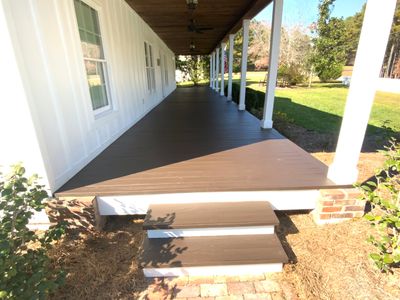 Exterior Trim Painting and Dark Deck Staining in Acworth
