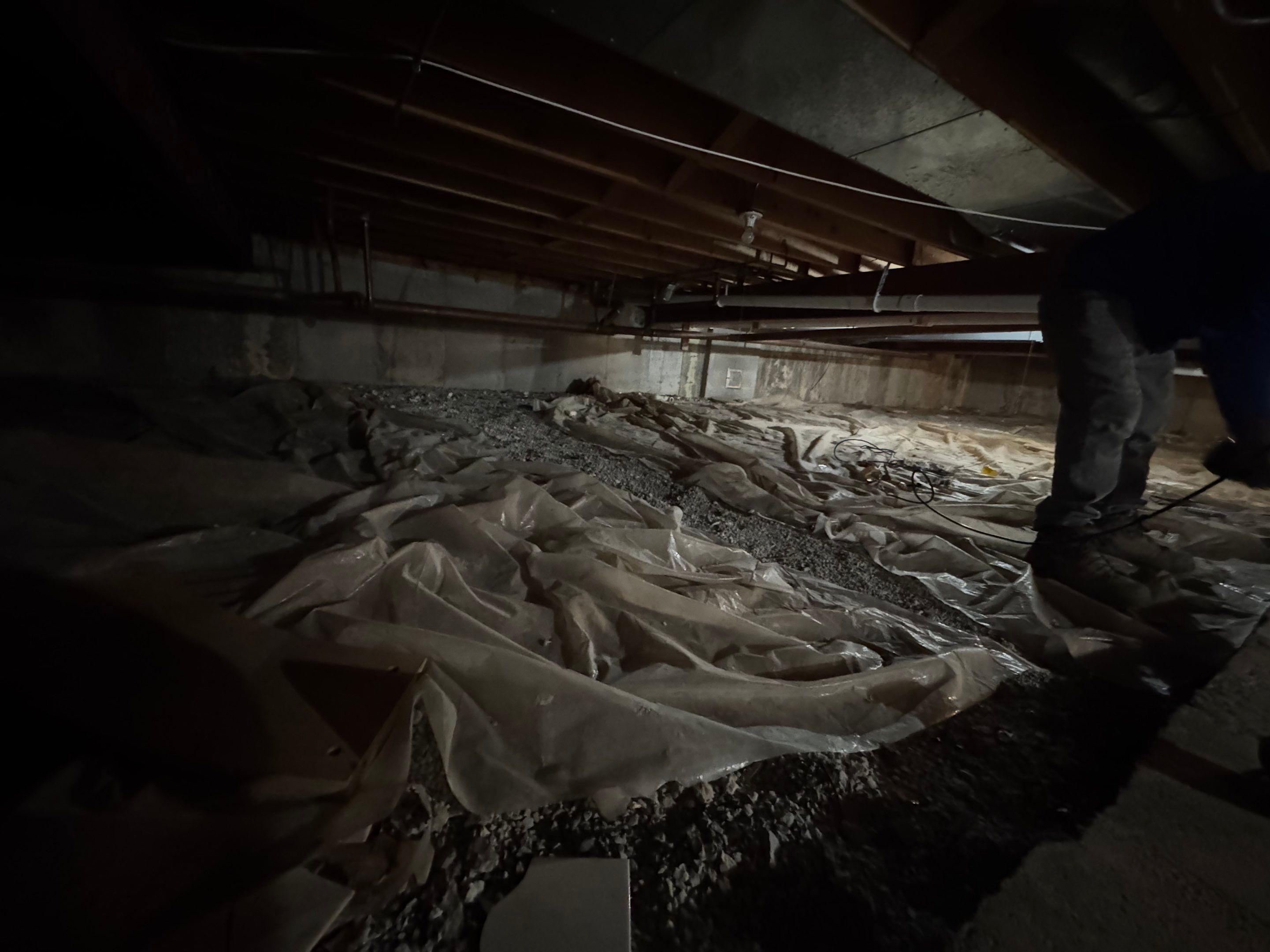 Concrete in Crawlspace by Area Wide Waterproofing